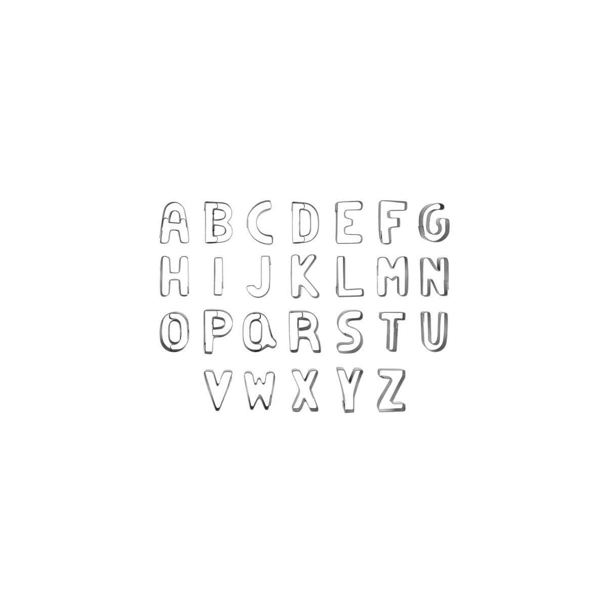 Chef Inox Cutter Set Alphabet 26pc 25mm