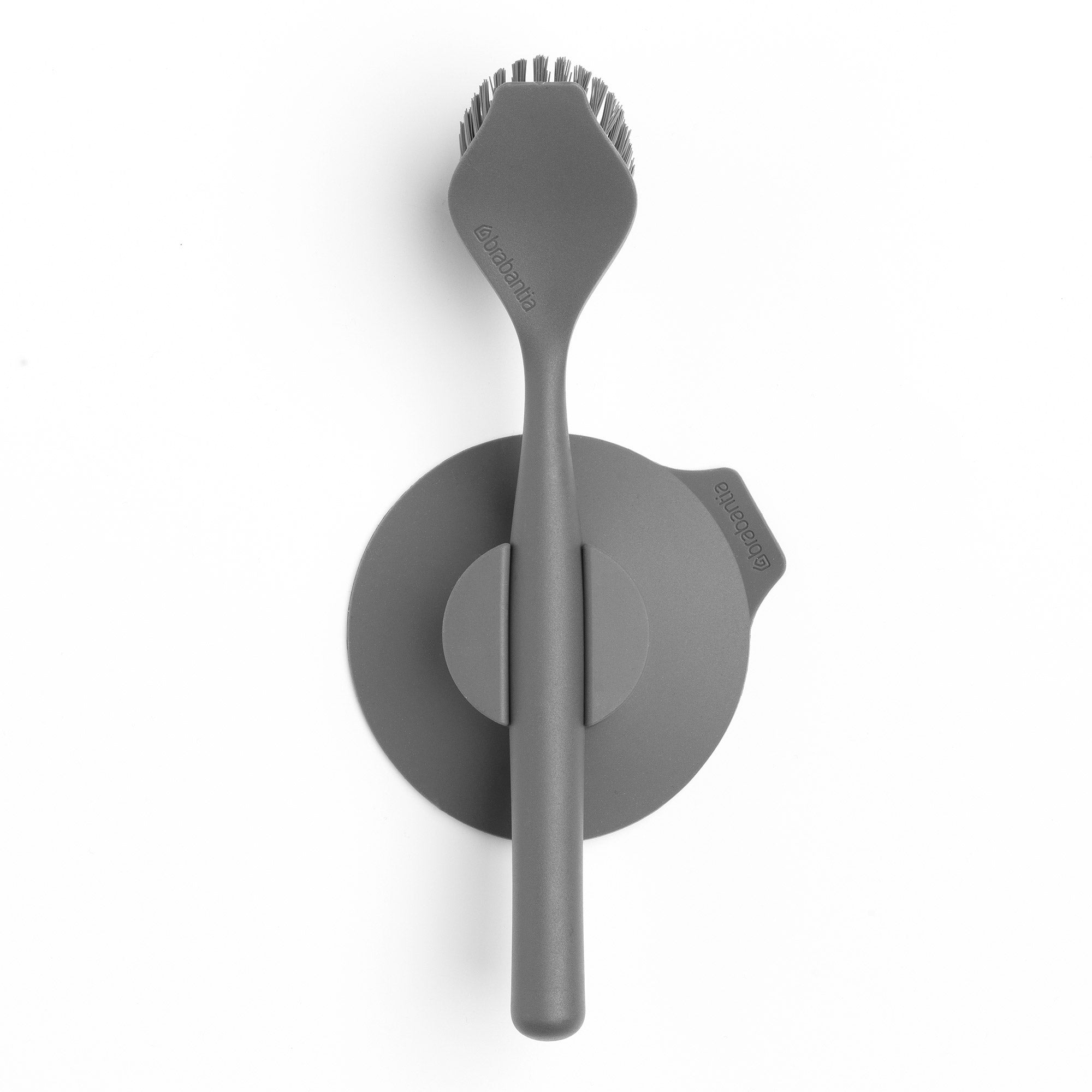 Brabantia Dish Brush with Suction Cup Holder - Dark Grey