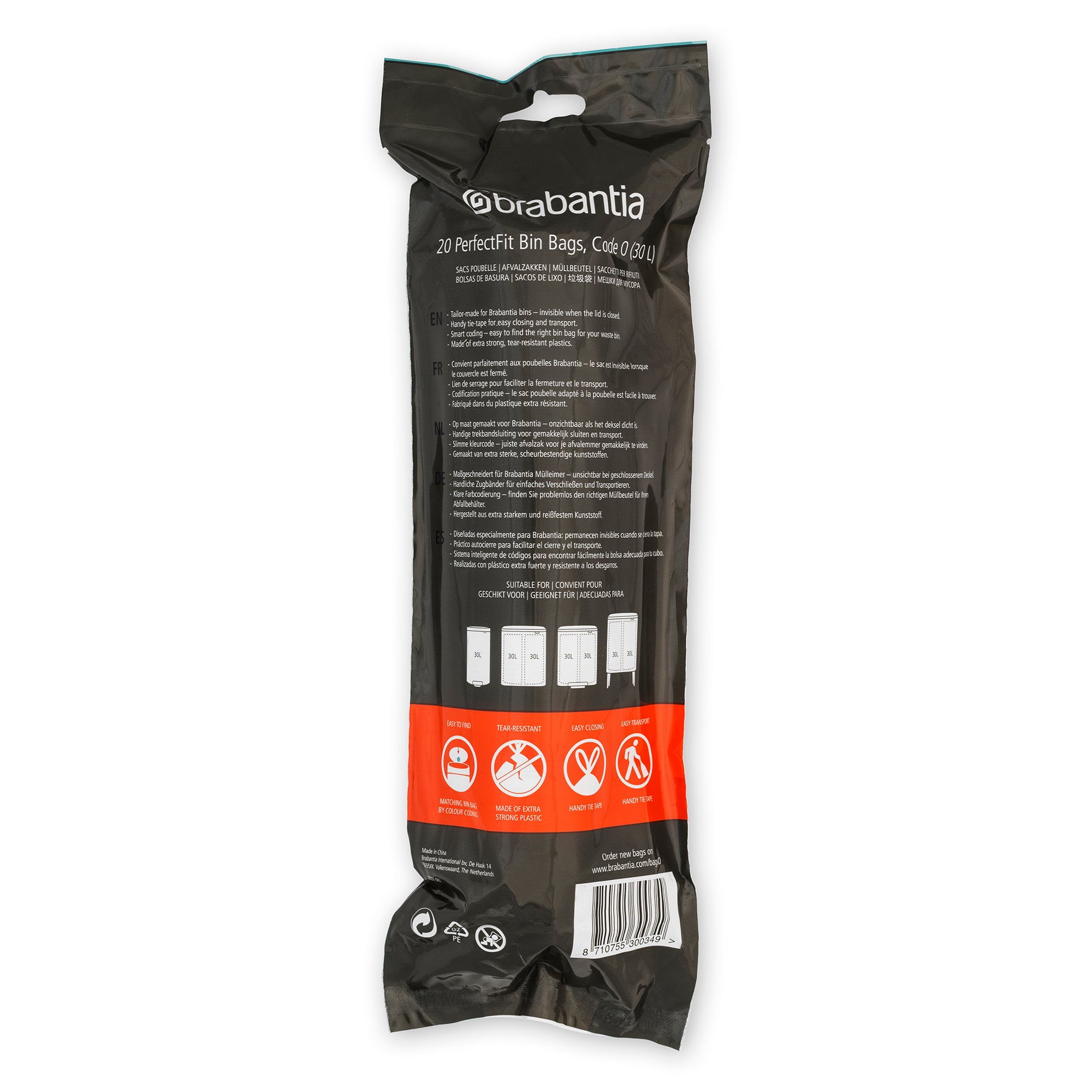 Brabantia Bin Liner Code O 30L 20 Bags/Roll