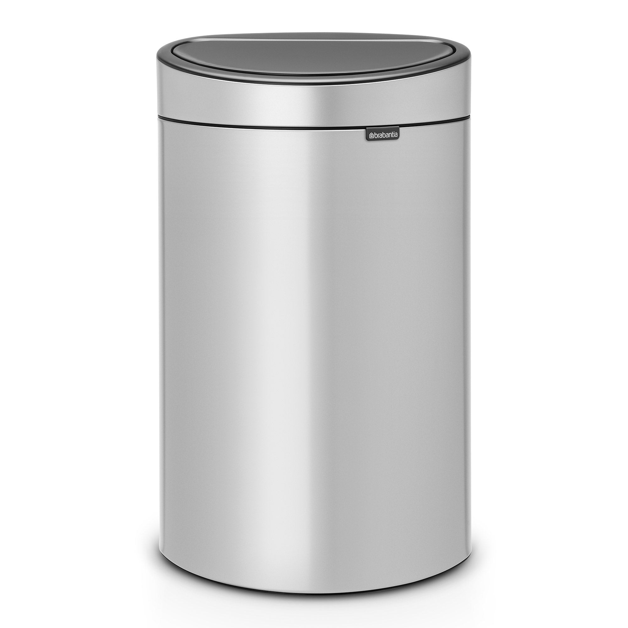 Brabantia Touch Bin New 40 Litre FlatBack - Metallic Grey