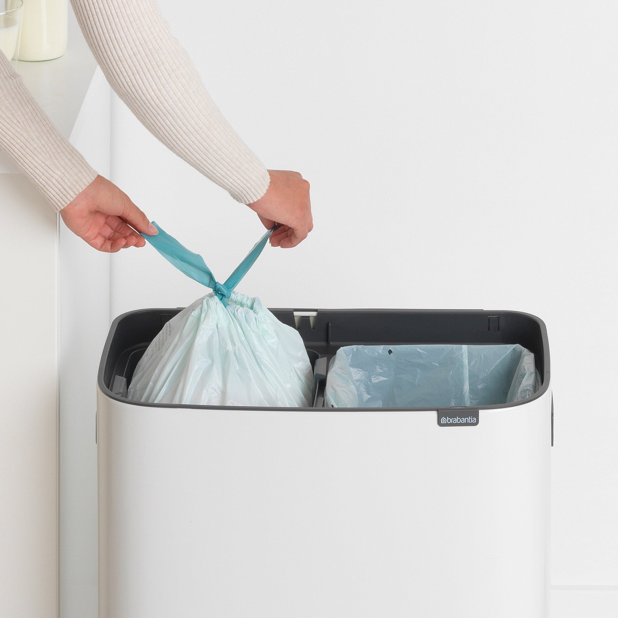 Brabantia BO Touch Bin 2 x 30L White