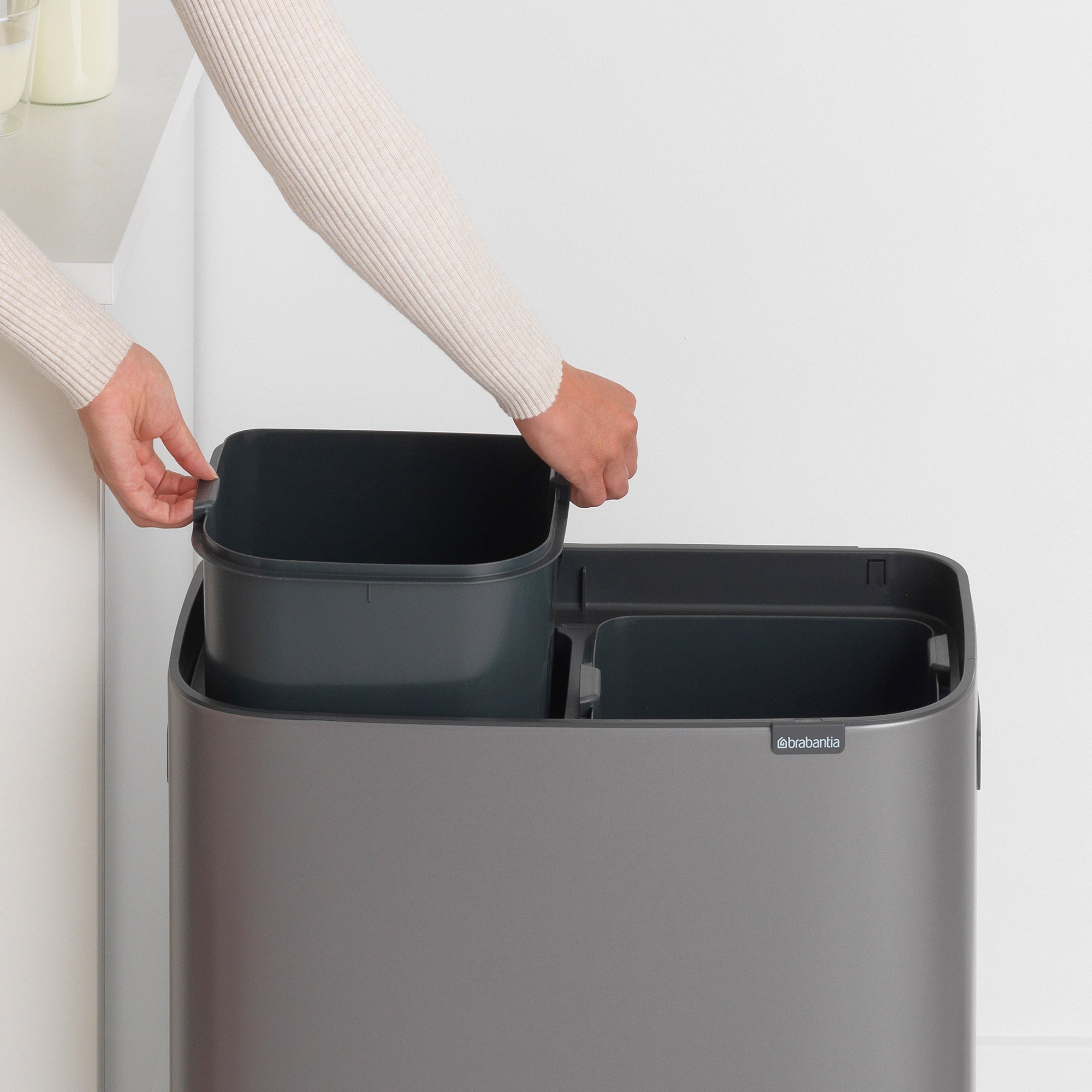 Brabantia BO Touch Bin 2 x 30L Platinum