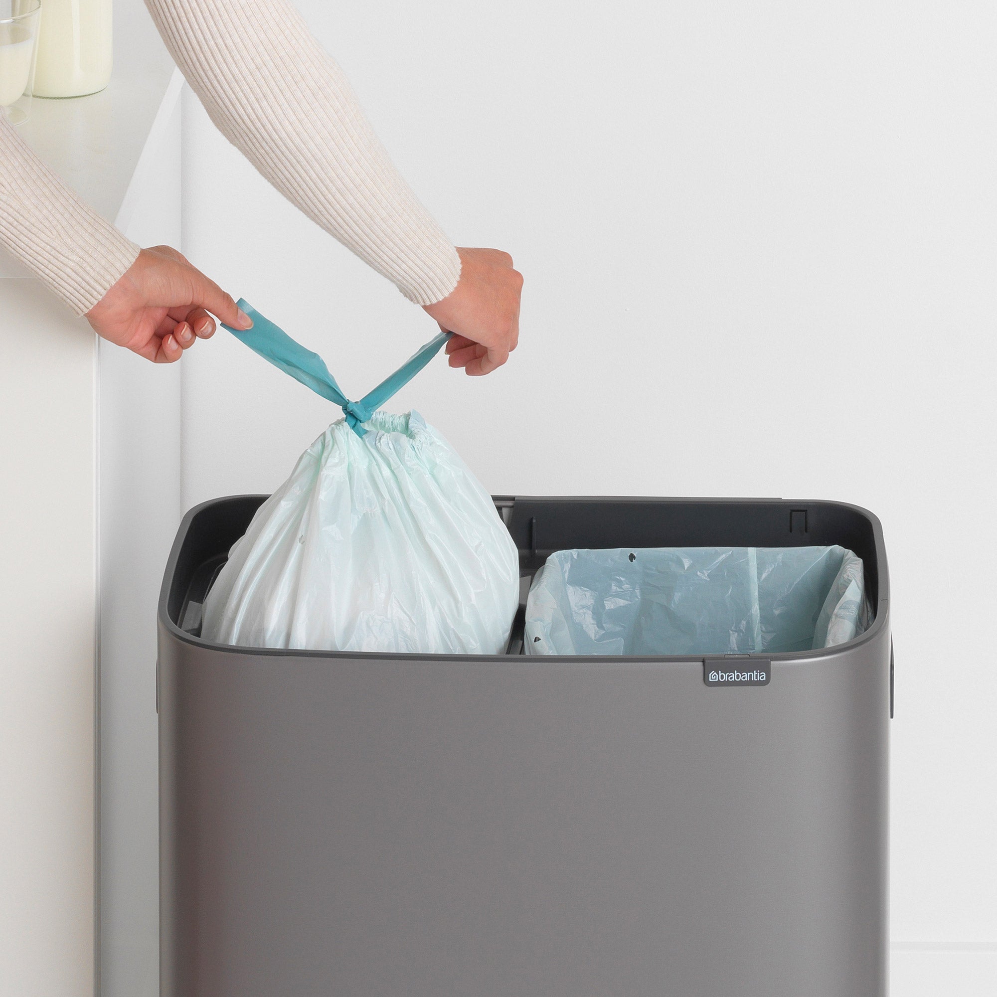 Brabantia BO Touch Bin 2 x 30L Platinum