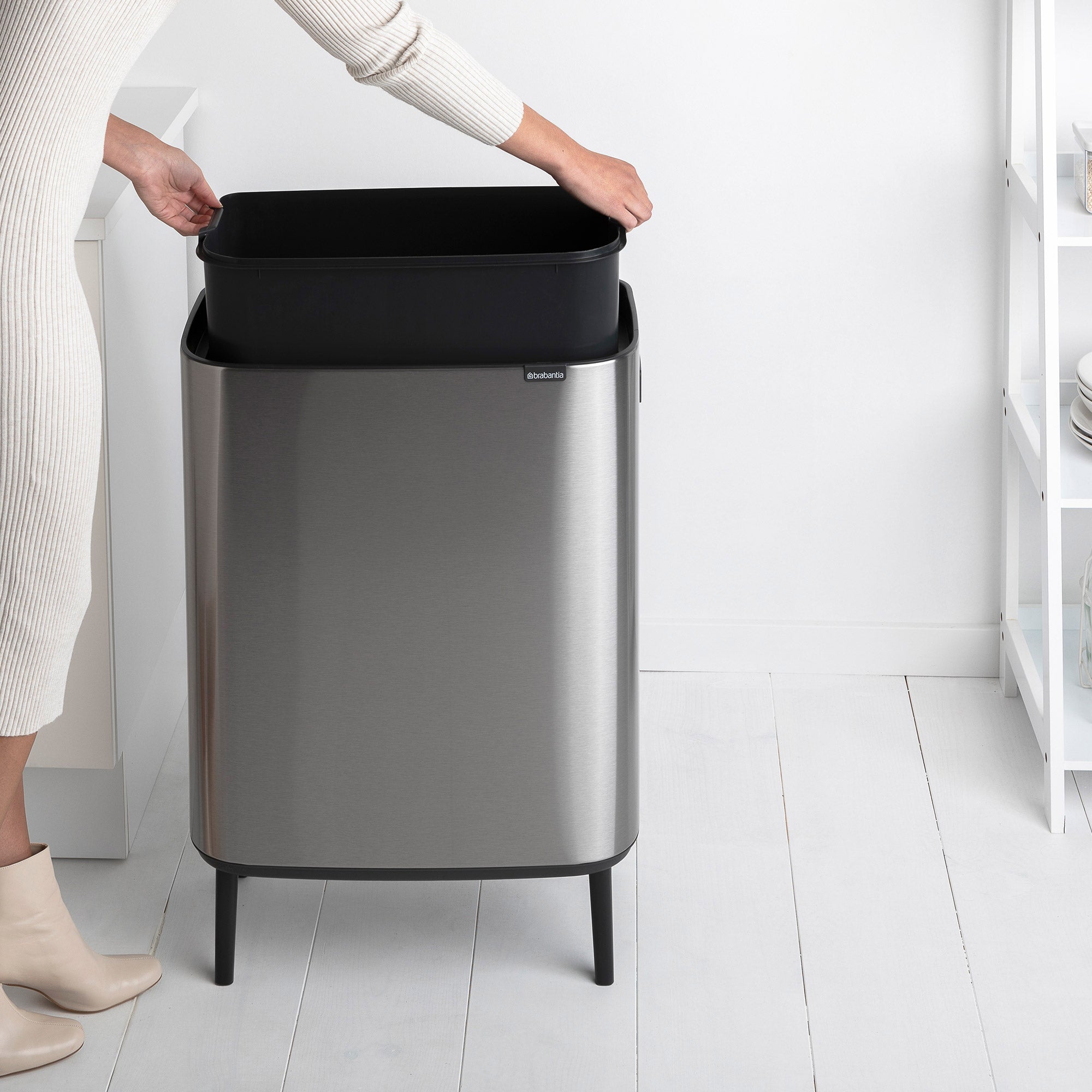Brabantia BO Touch Bin Hi 60L Matt Steel FPP