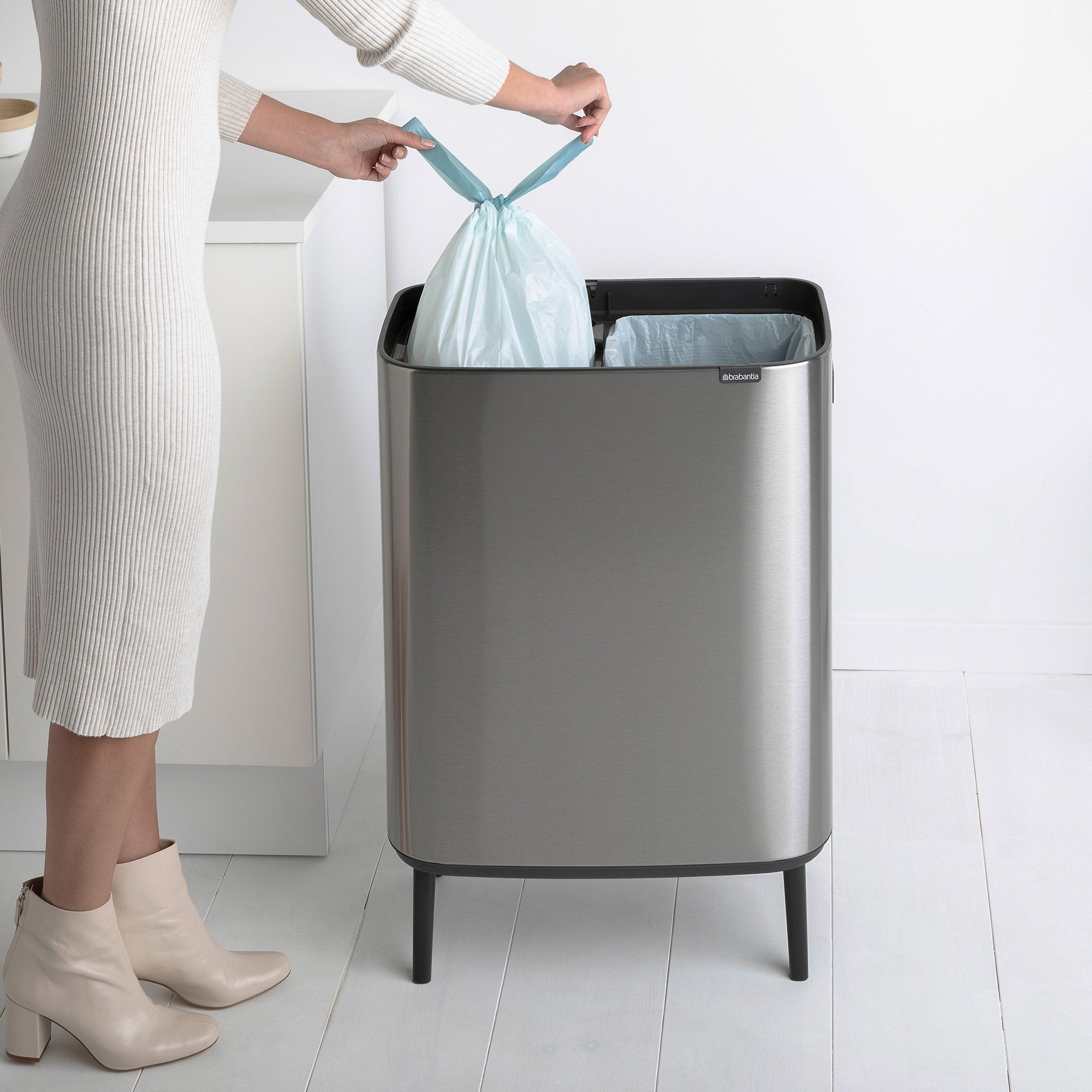 Brabantia BO Touch Bin Hi 2 x 30L Matt Steel FPP