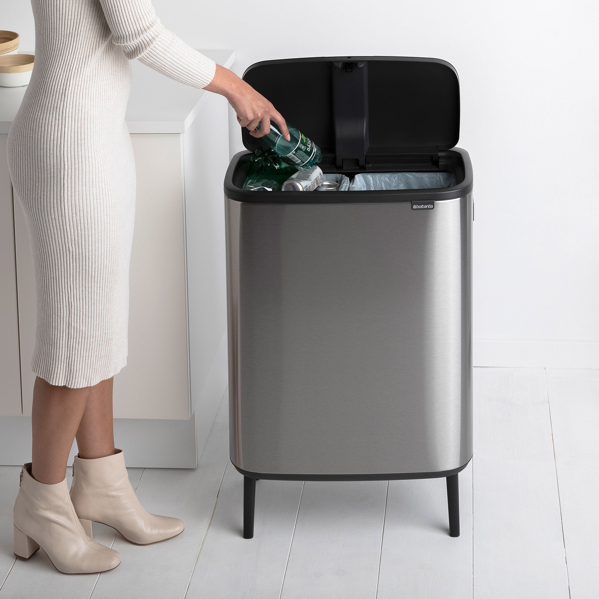 Brabantia BO Touch Bin Hi 2 x 30L Matt Steel FPP