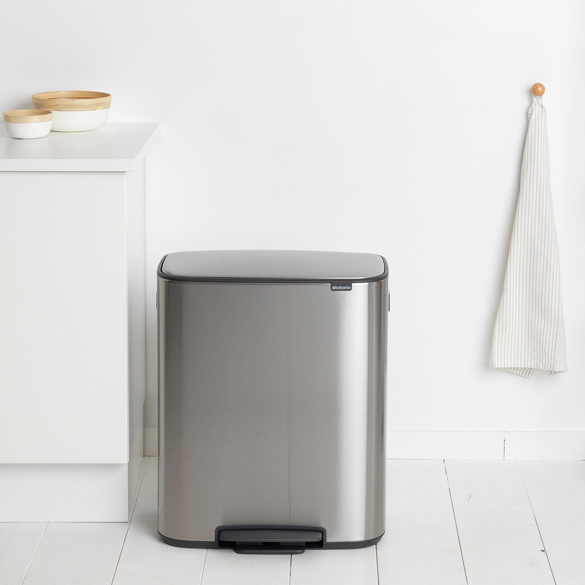 Brabantia BO Pedal Bin 60L Matt Steel FPP