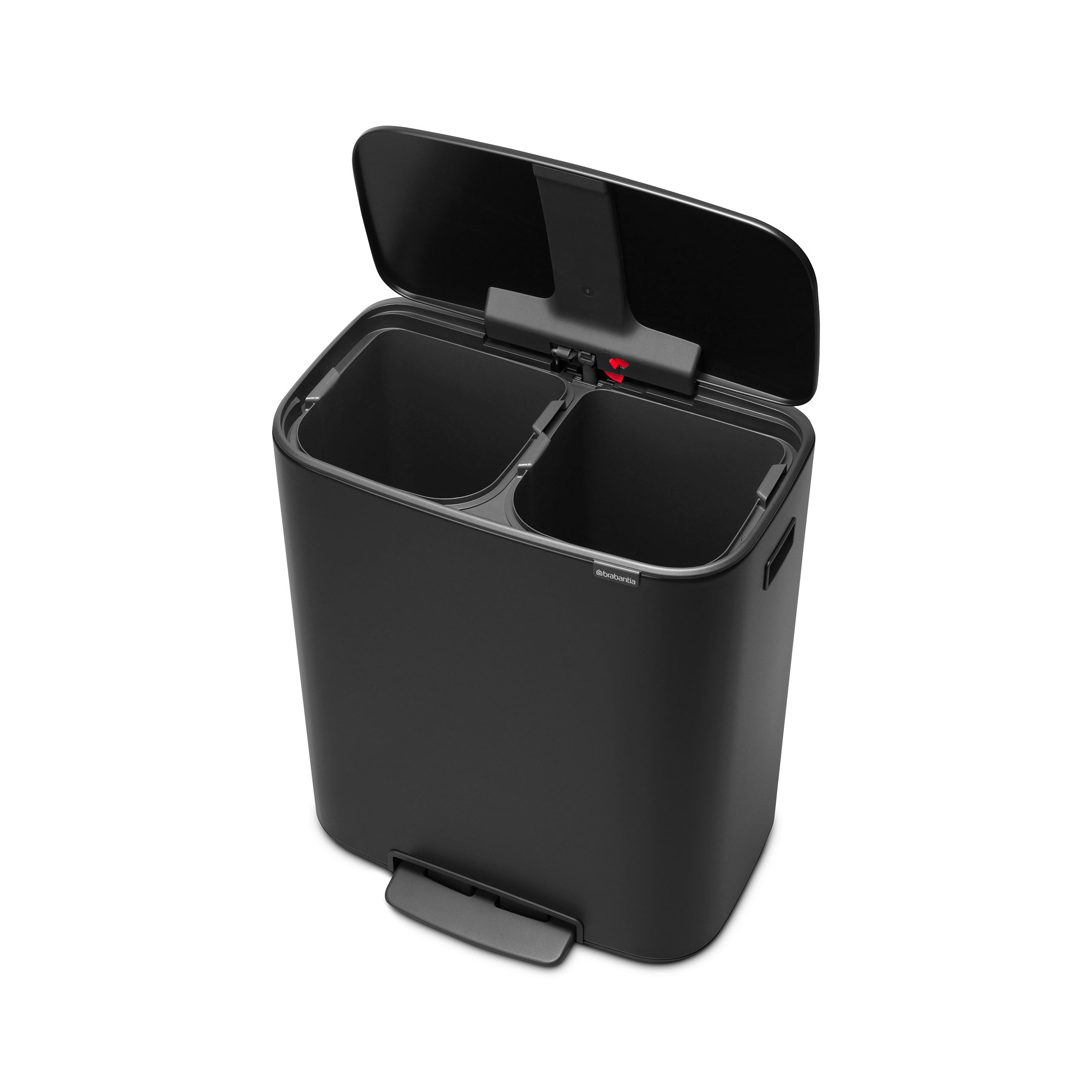 Brabantia BO Pedal Bin 2 x 30L Matt Black
