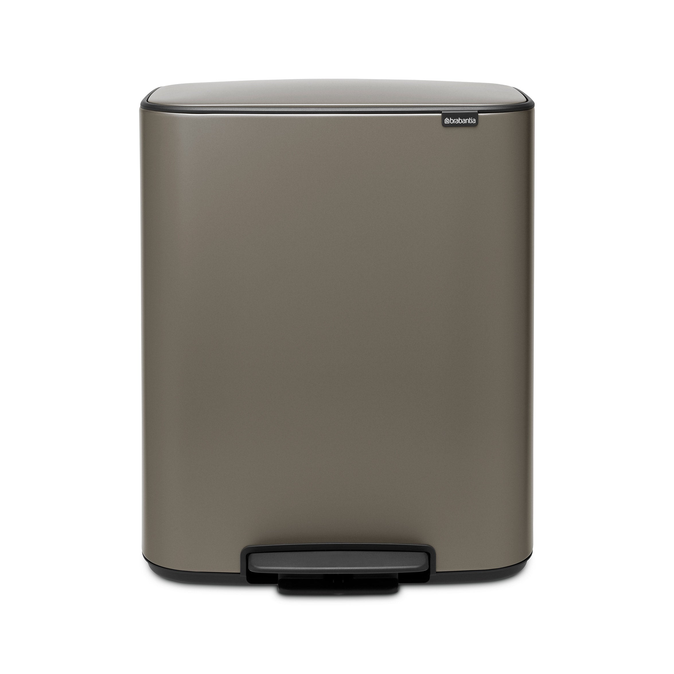 Brabantia BO Pedal Bin 2 x 30L Platinum