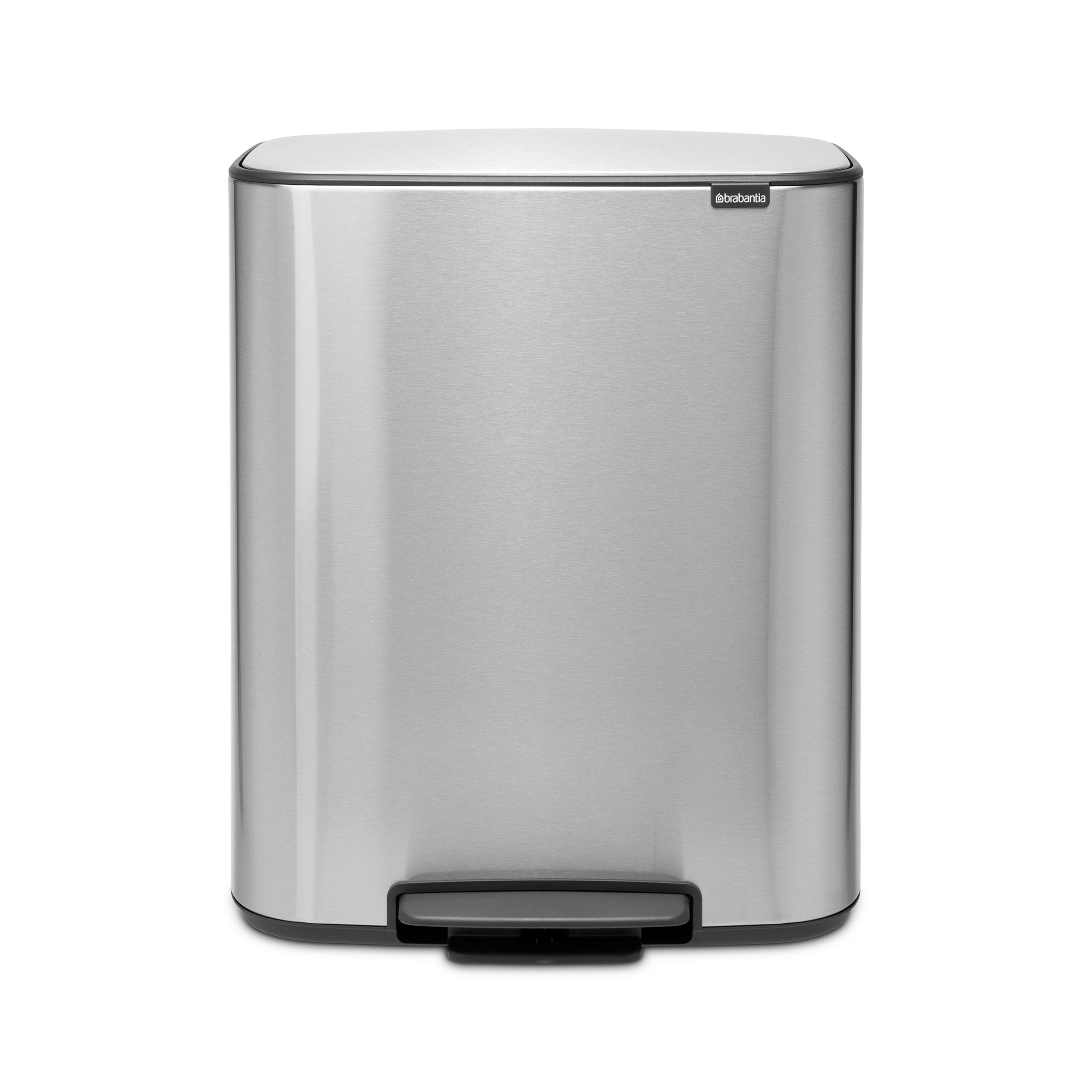 Brabantia BO Pedal Bin 2 x 30L Matt Steel FPP