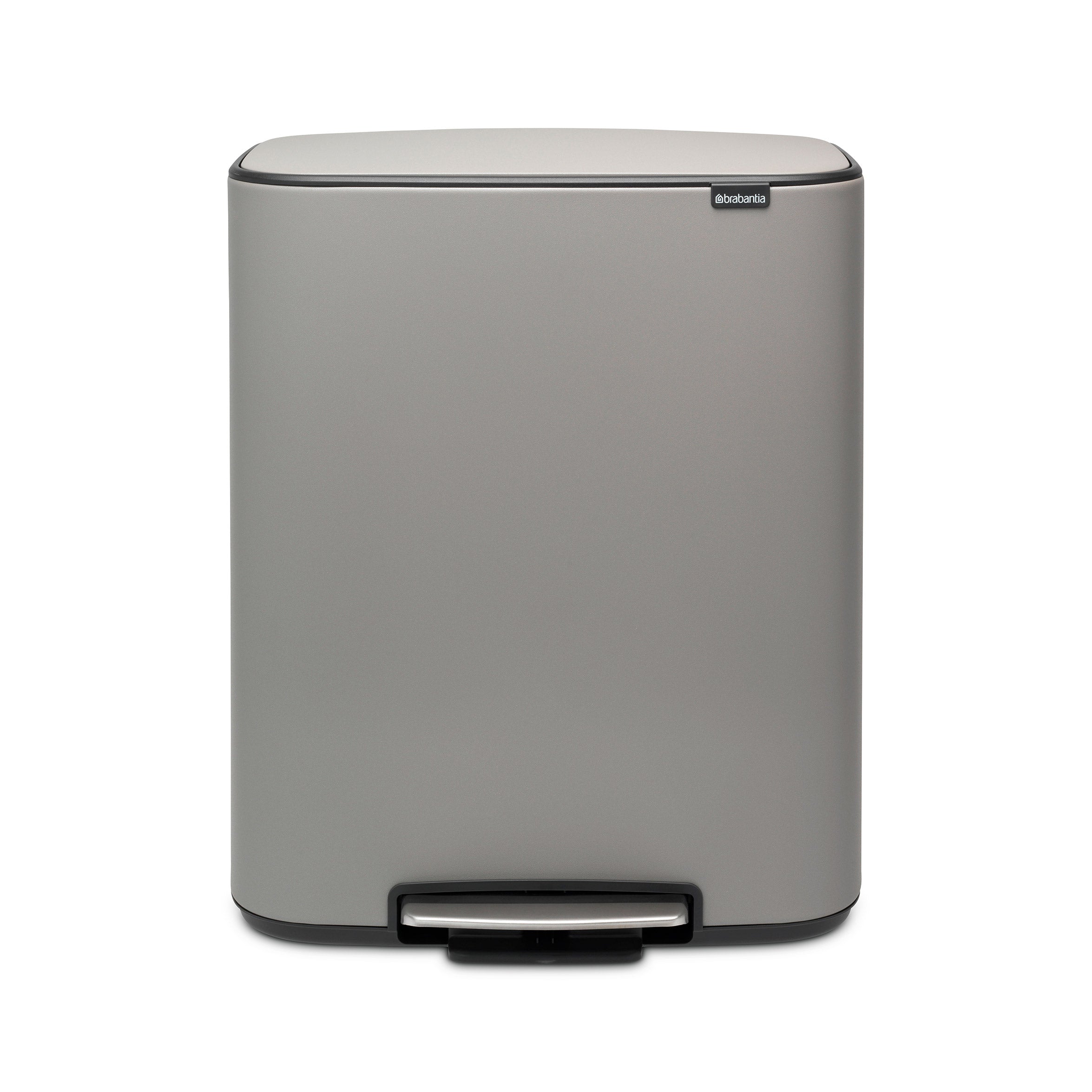 Brabantia BO Pedal Bin 2 x 30L Mineral Concrete Grey