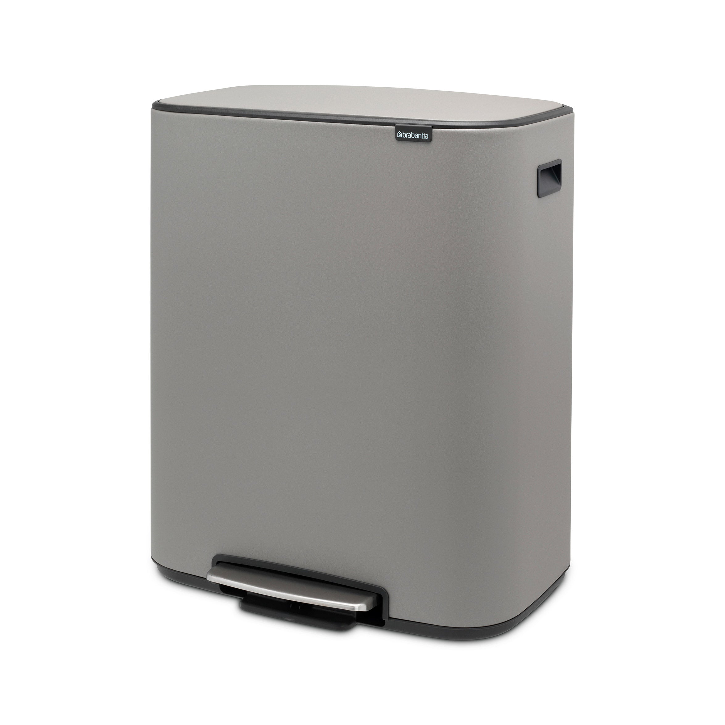 Brabantia BO Pedal Bin 2 x 30L Mineral Concrete Grey