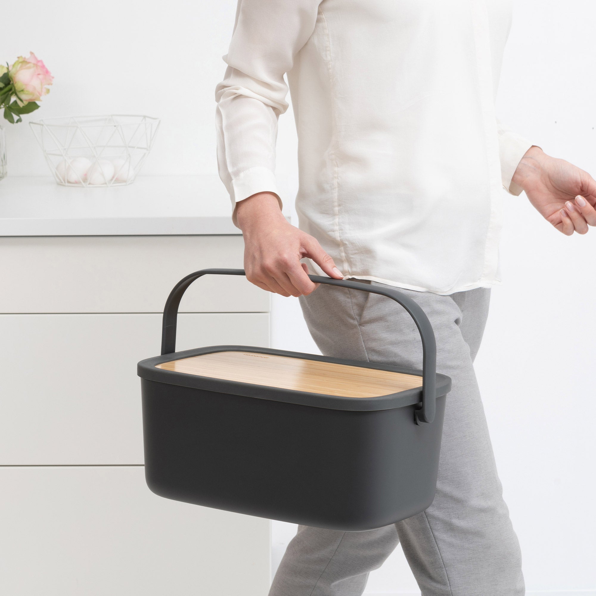 Brabantia NIC Bread Bin Dark Grey