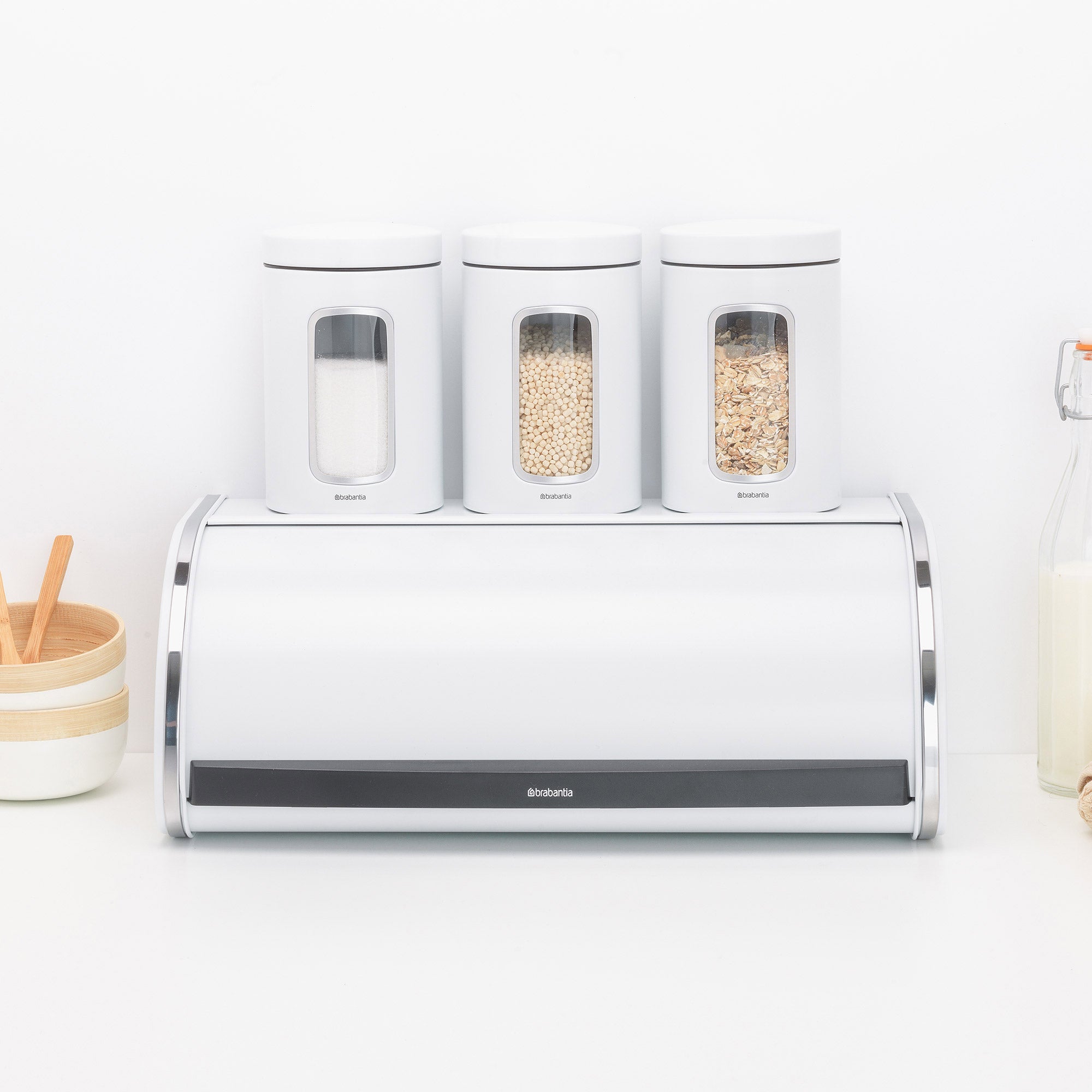 Brabantia Bread Bin Roll Top Large - White