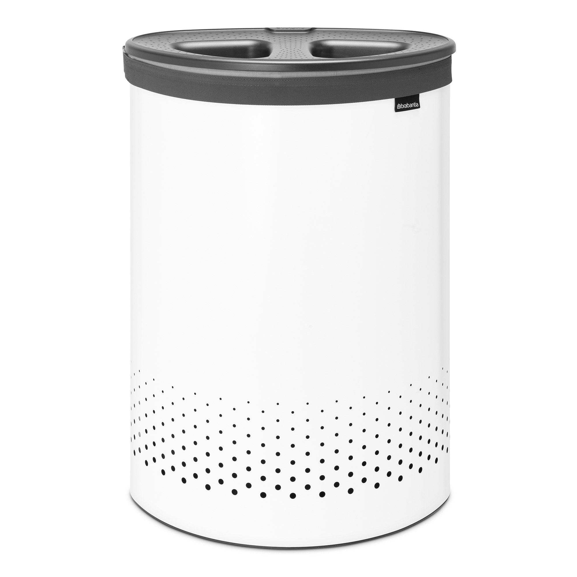 Brabantia Laundry Bin Selector 55L - White with Grey Lid