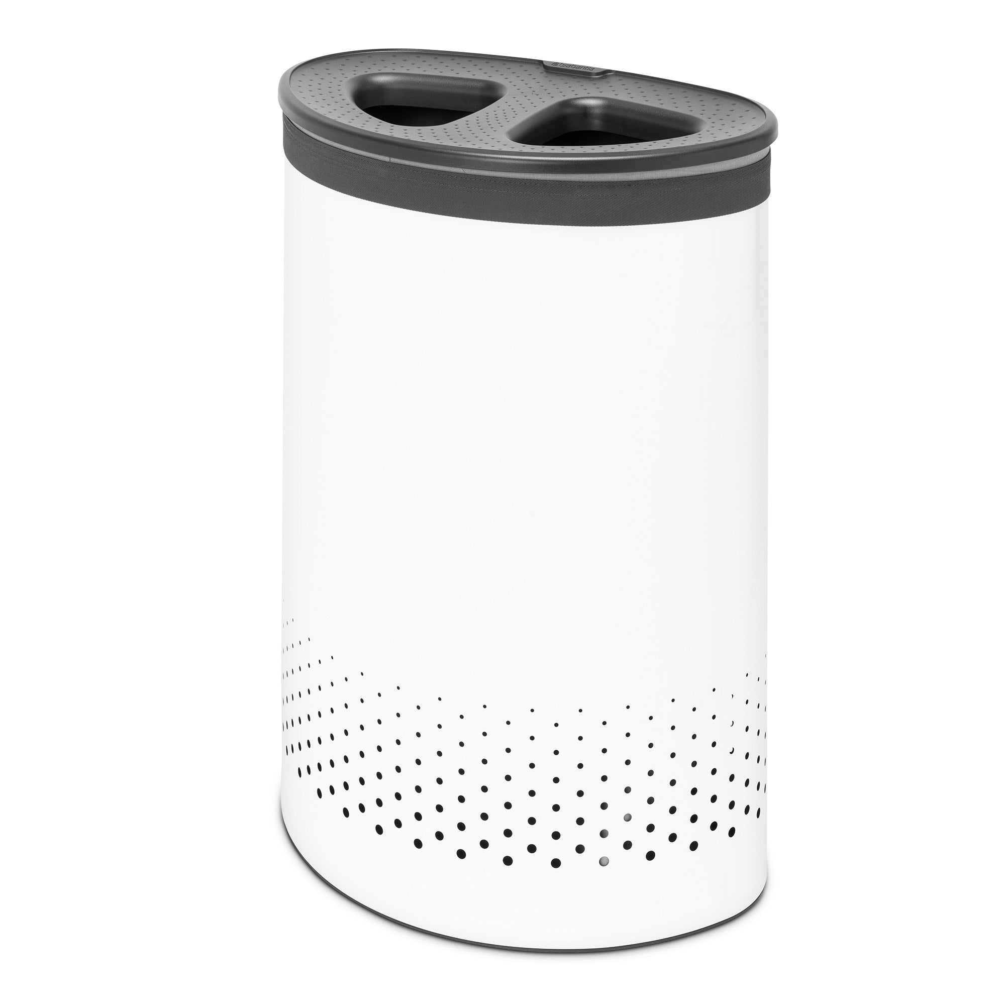 Brabantia Laundry Bin Selector 55L - White with Grey Lid