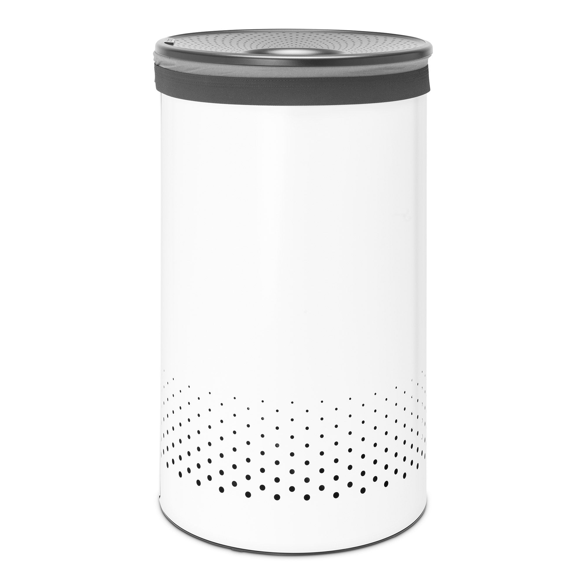 Brabantia Laundry Bin 60 Litre - White with Grey Lid