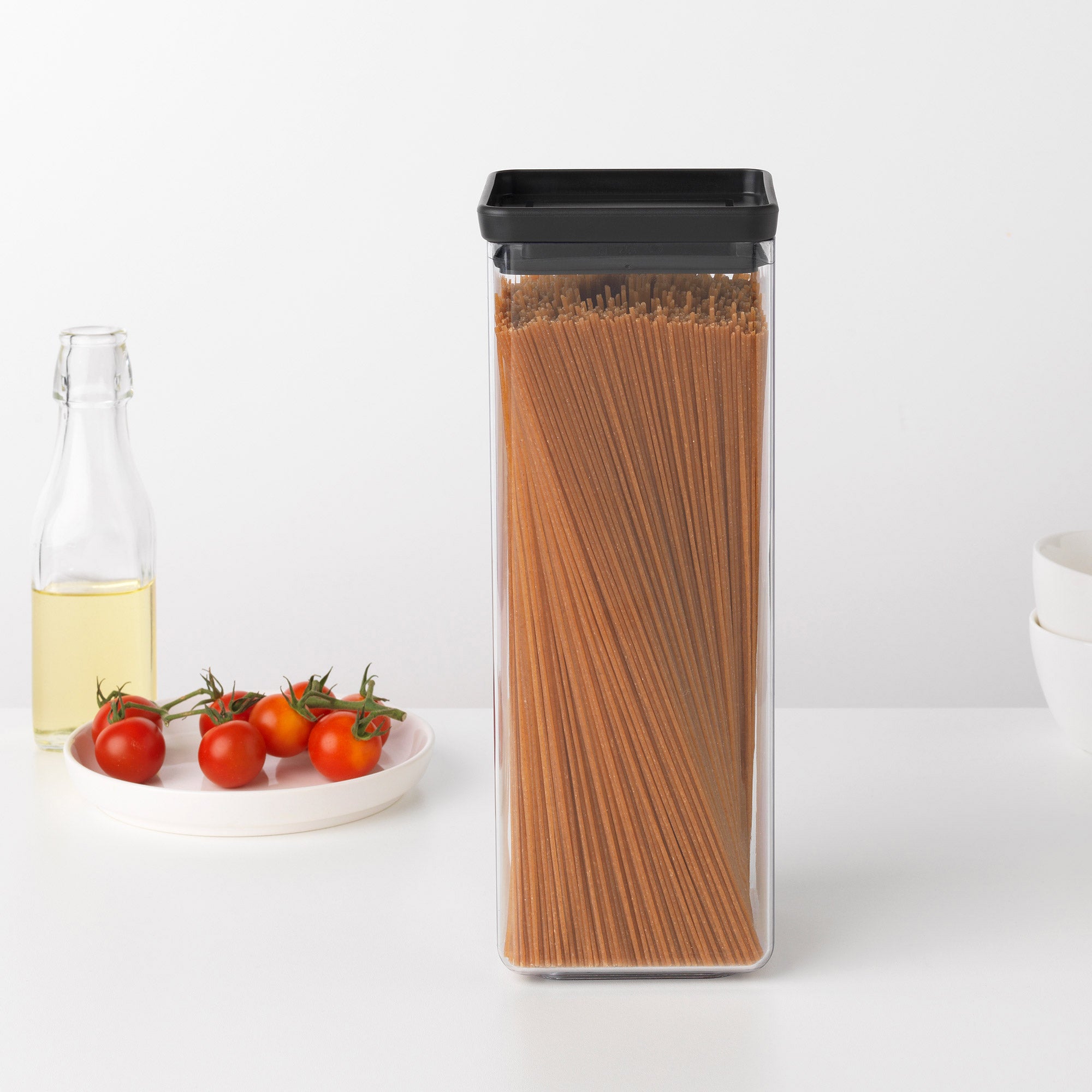 Brabantia Stackable Square Canister 2.5L Dark Grey Lid