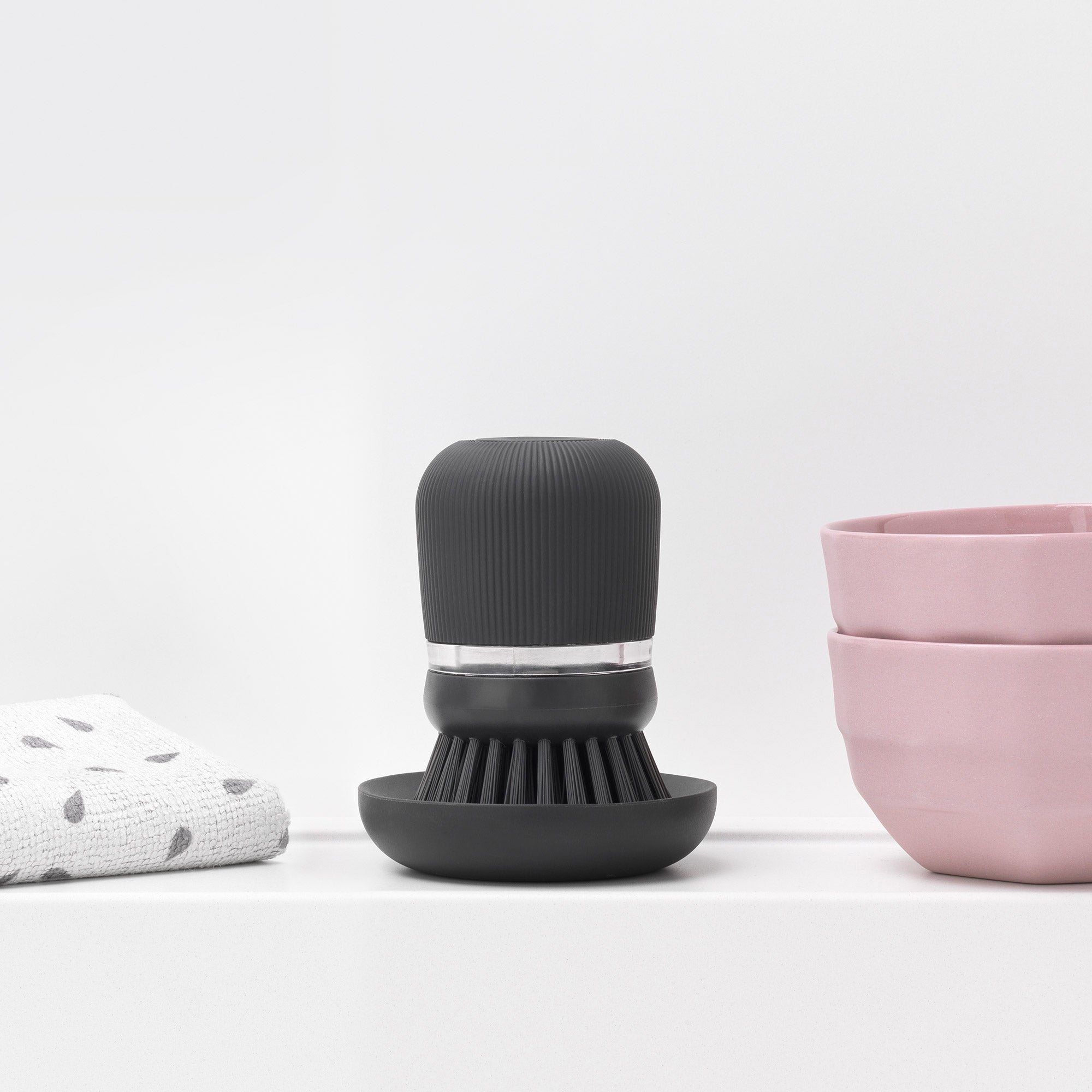 Brabantia Soap Dispensing Dish Brush Dark Grey