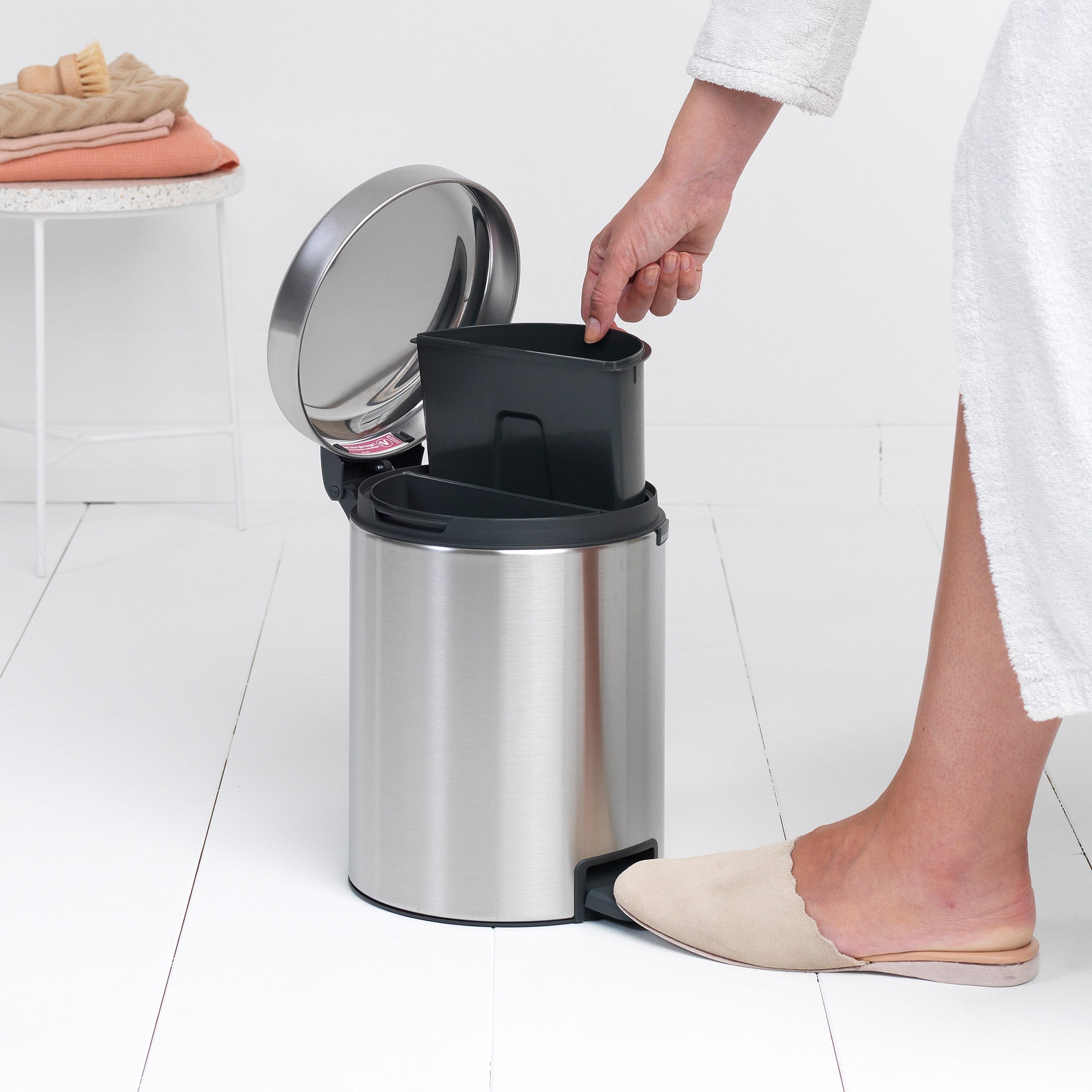 Brabantia newICON Pedal Bin, Recycle 2x2L Matt Steel