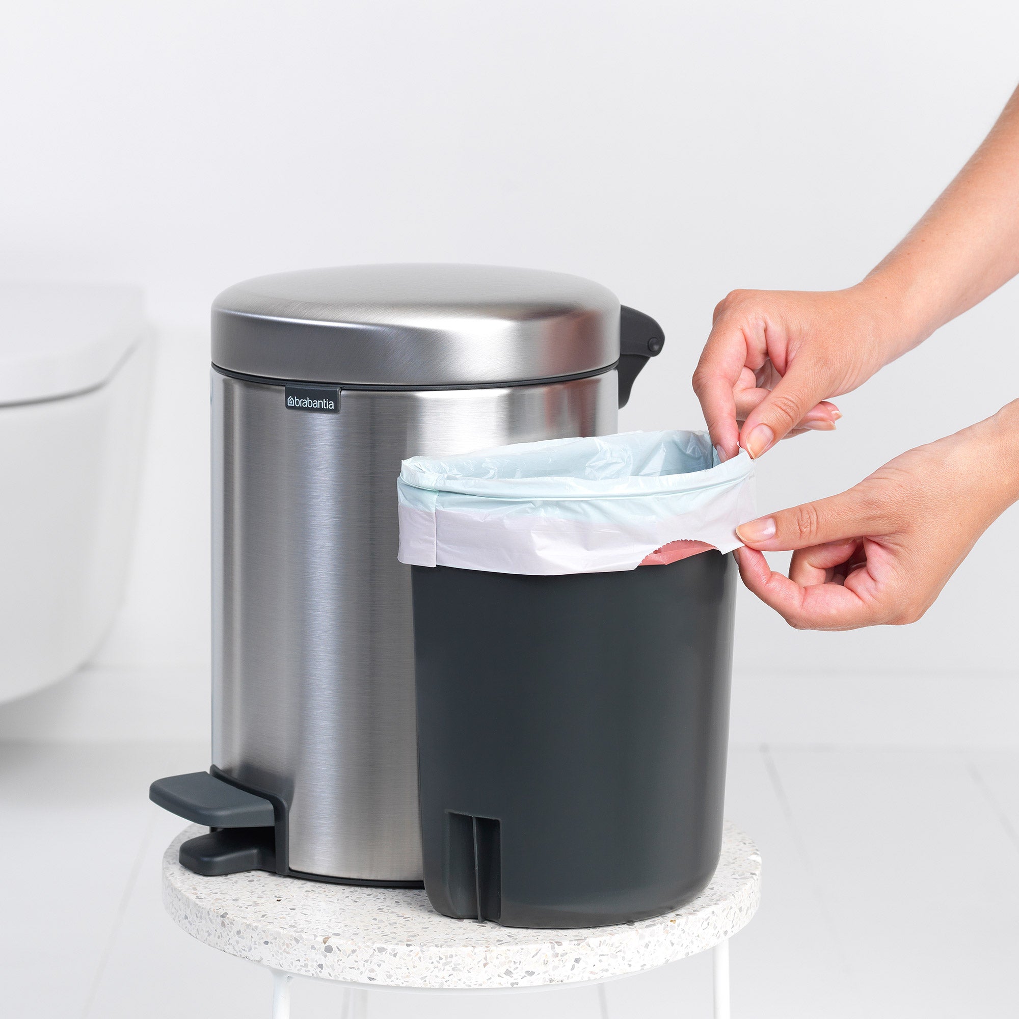 Brabantia newICON Pedal Bin, Recycle 2x2L Matt Steel