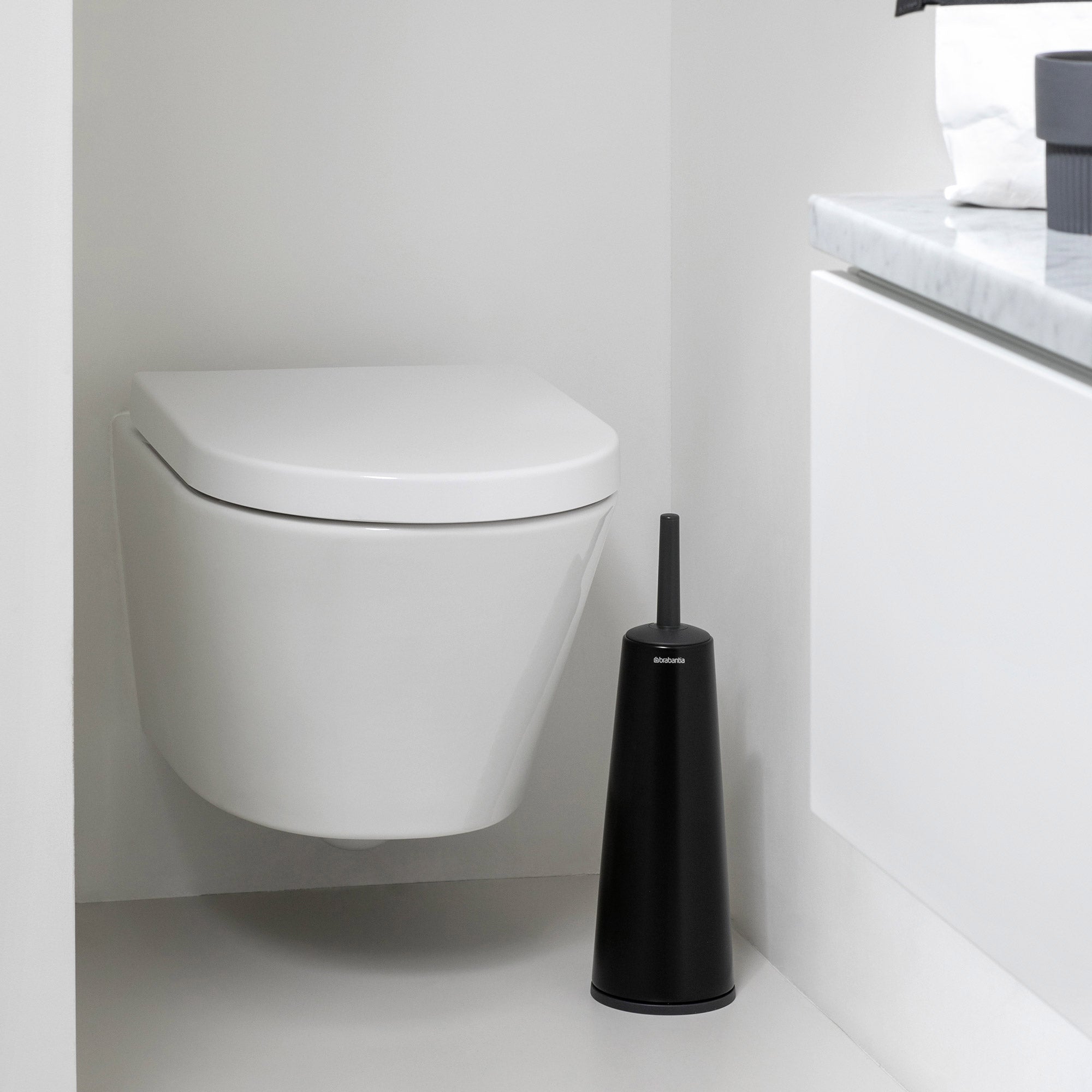 Brabantia Toilet Brush and Holder Matt Black