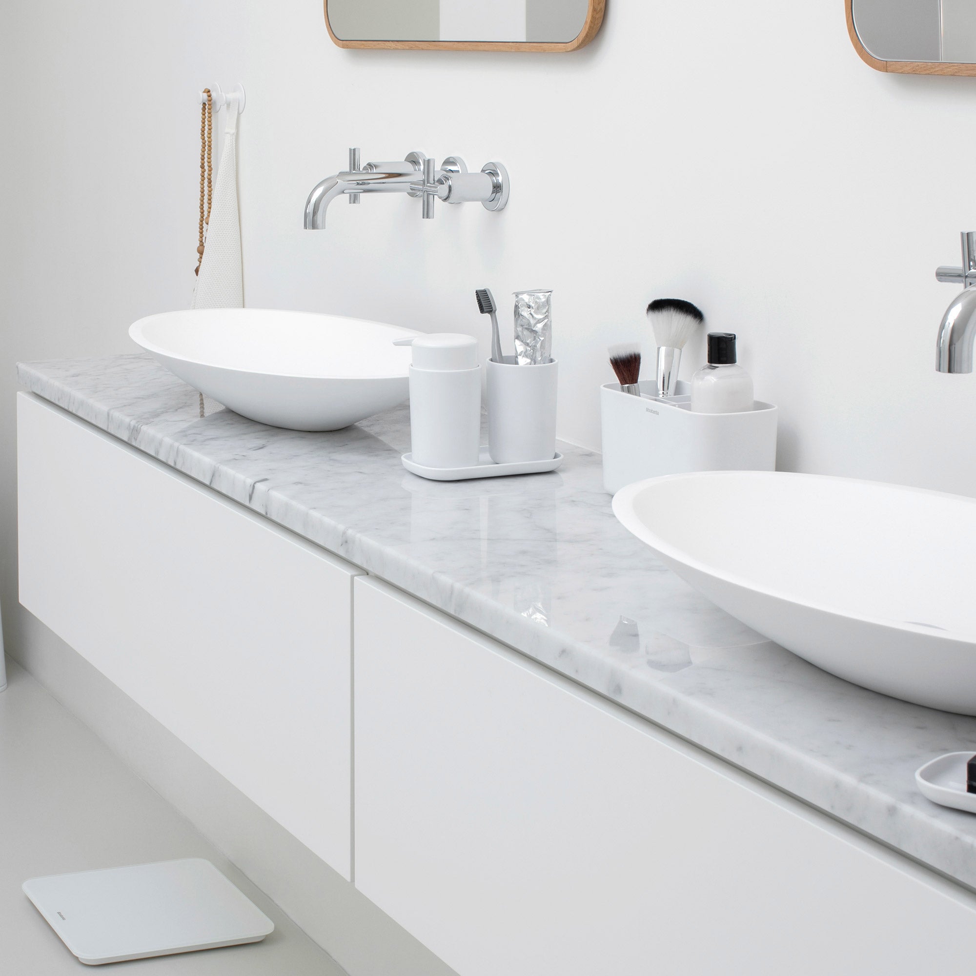 Brabantia Towel Hook, Set of 2 Pieces White