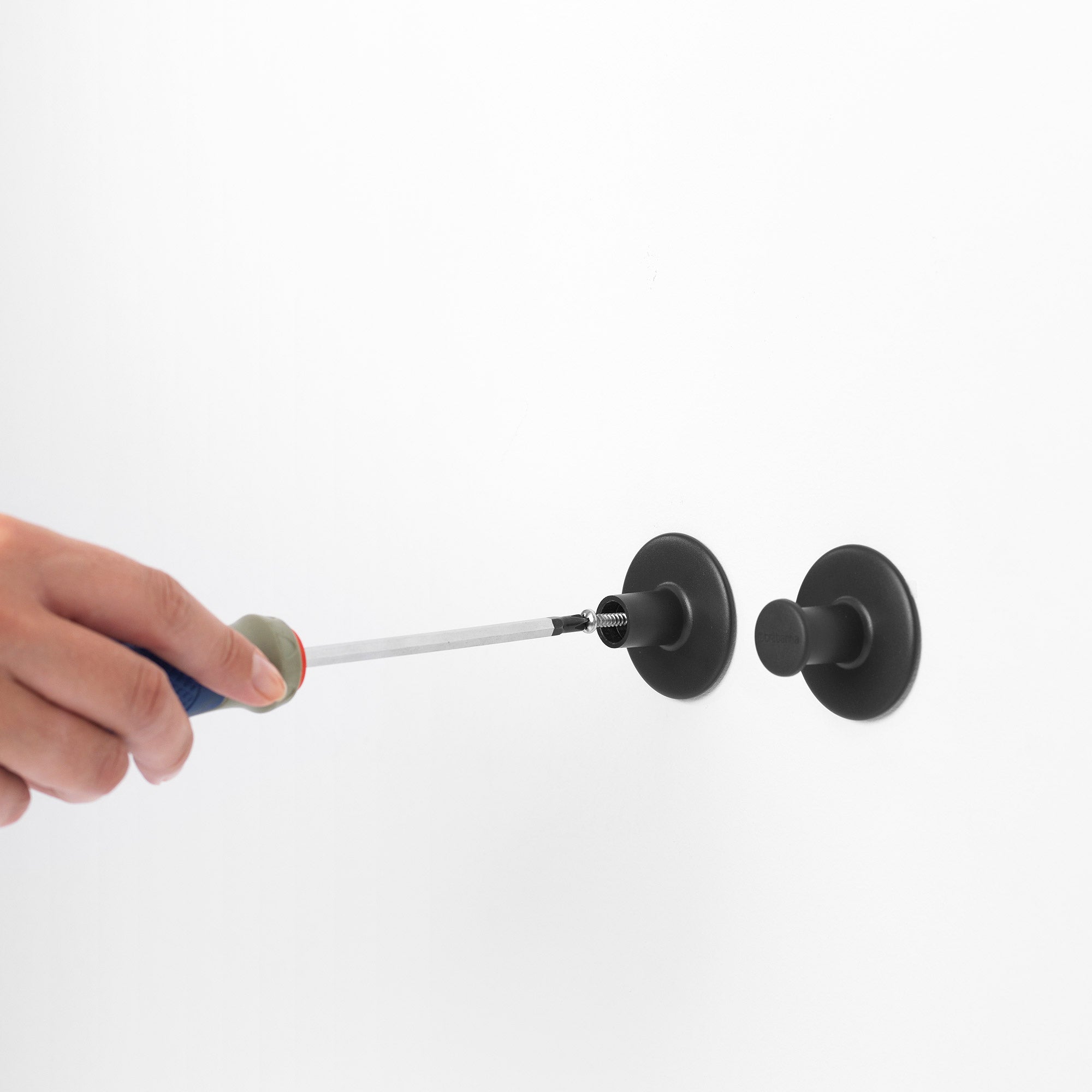 Brabantia Towel Hook, Set of 2 Pieces Dark Gey