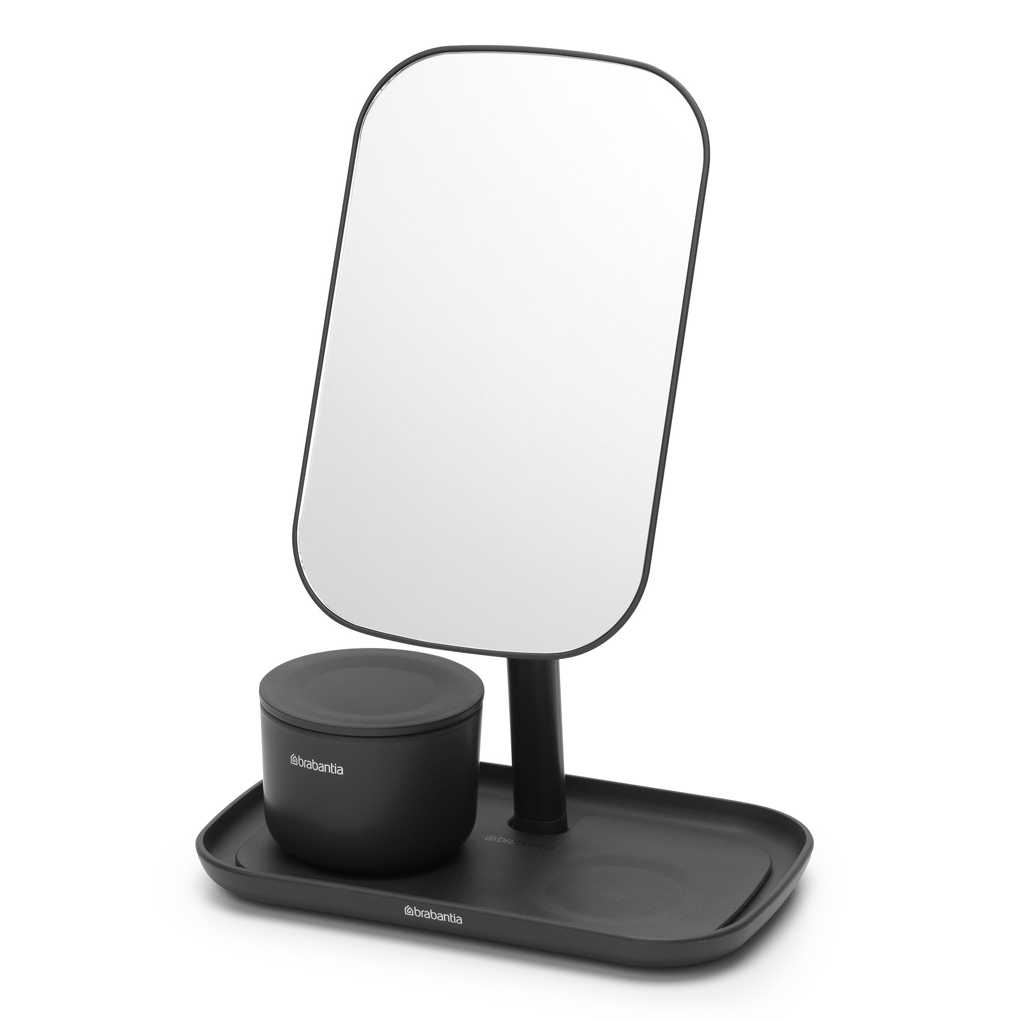 Brabantia Mirror with Storage Tray Dark Grey