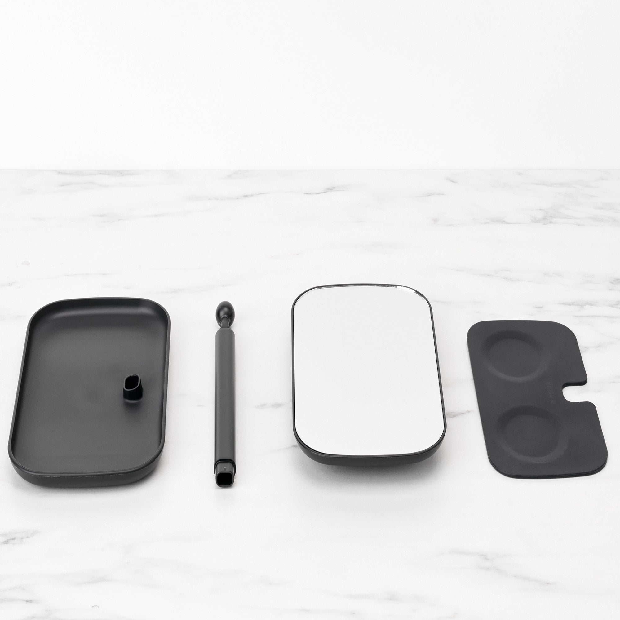 Brabantia Mirror with Storage Tray Dark Grey