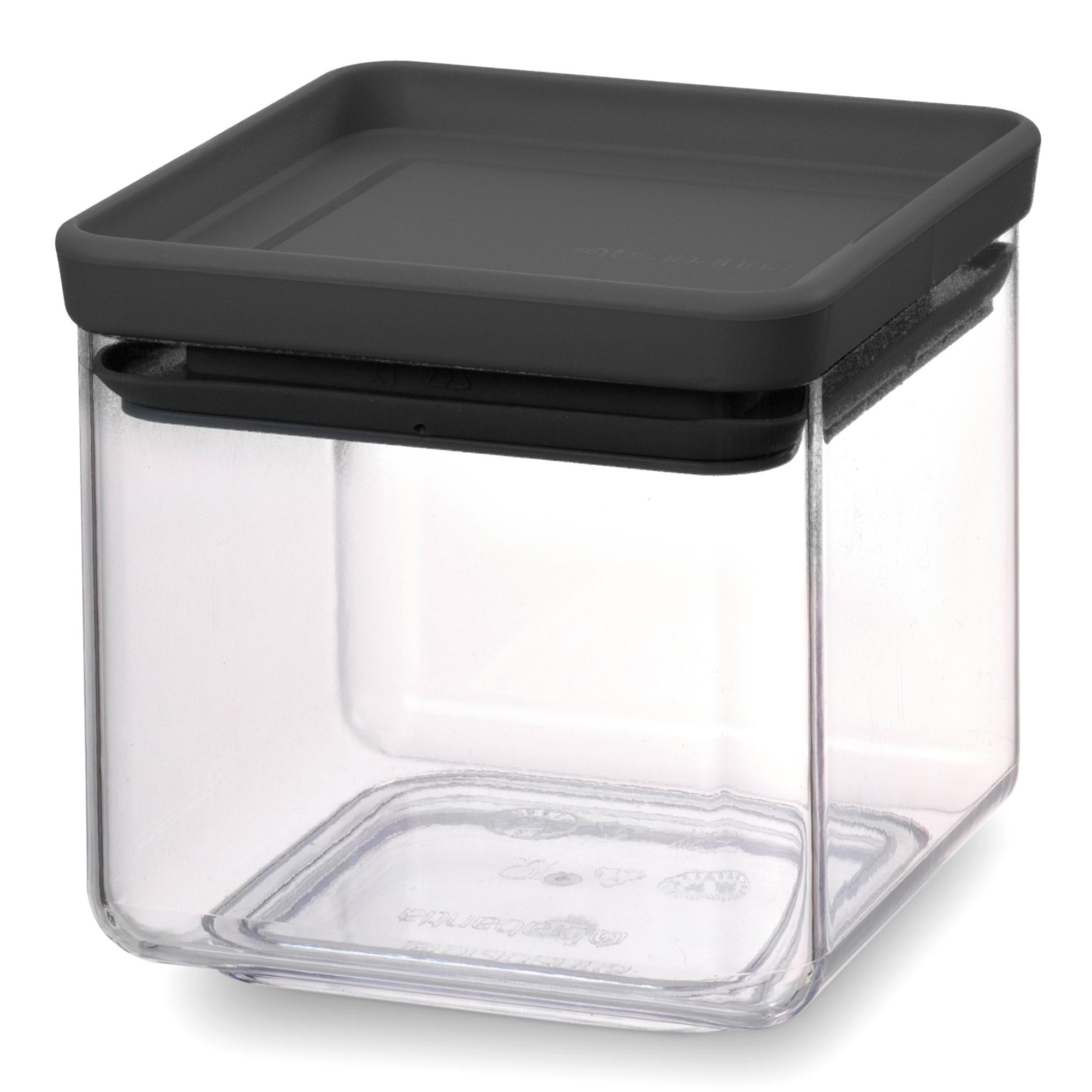 Brabantia Stackable Square Canister 0.7L Dark Grey Lid