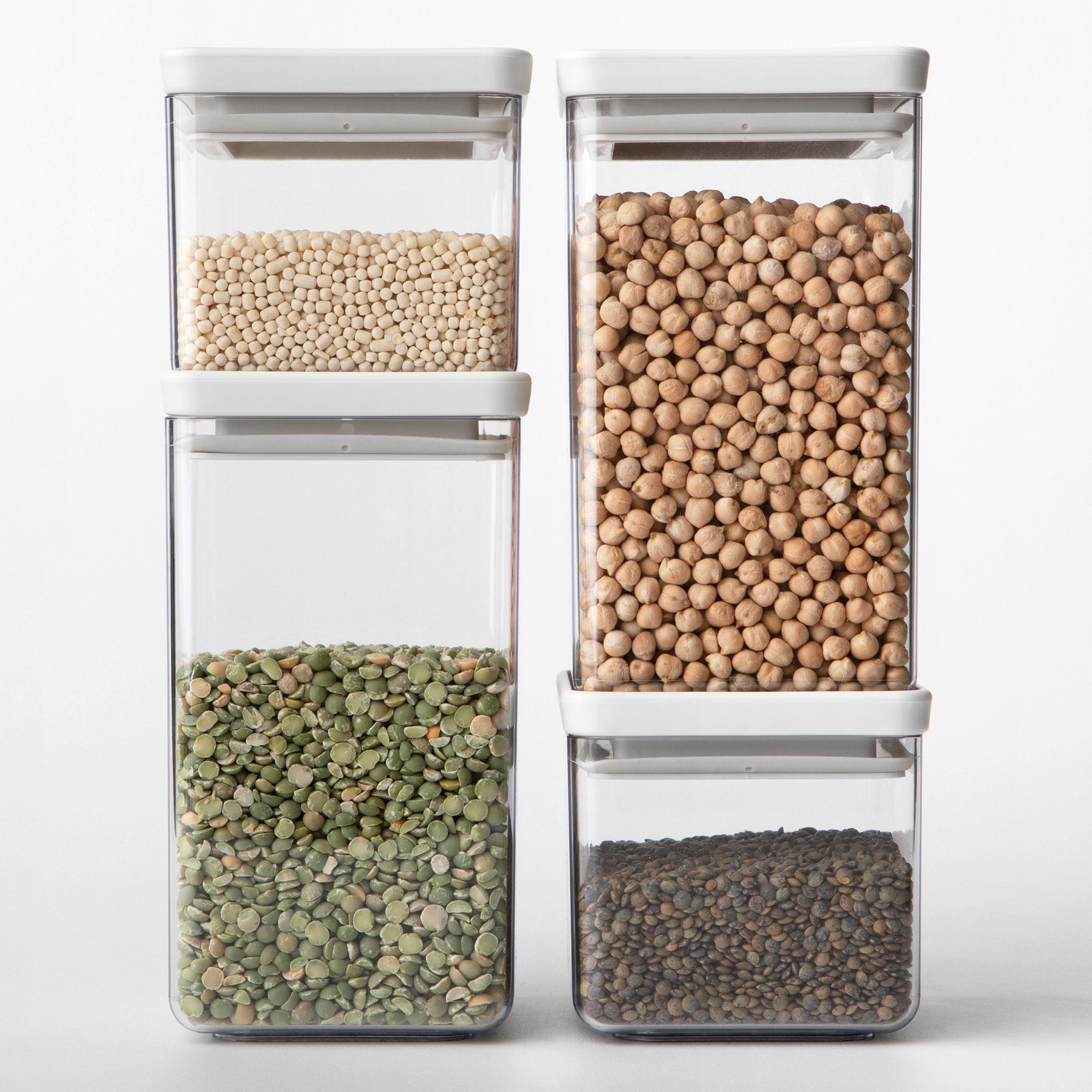 Brabantia Stackable Square Canister 0.7L Light Grey Lid