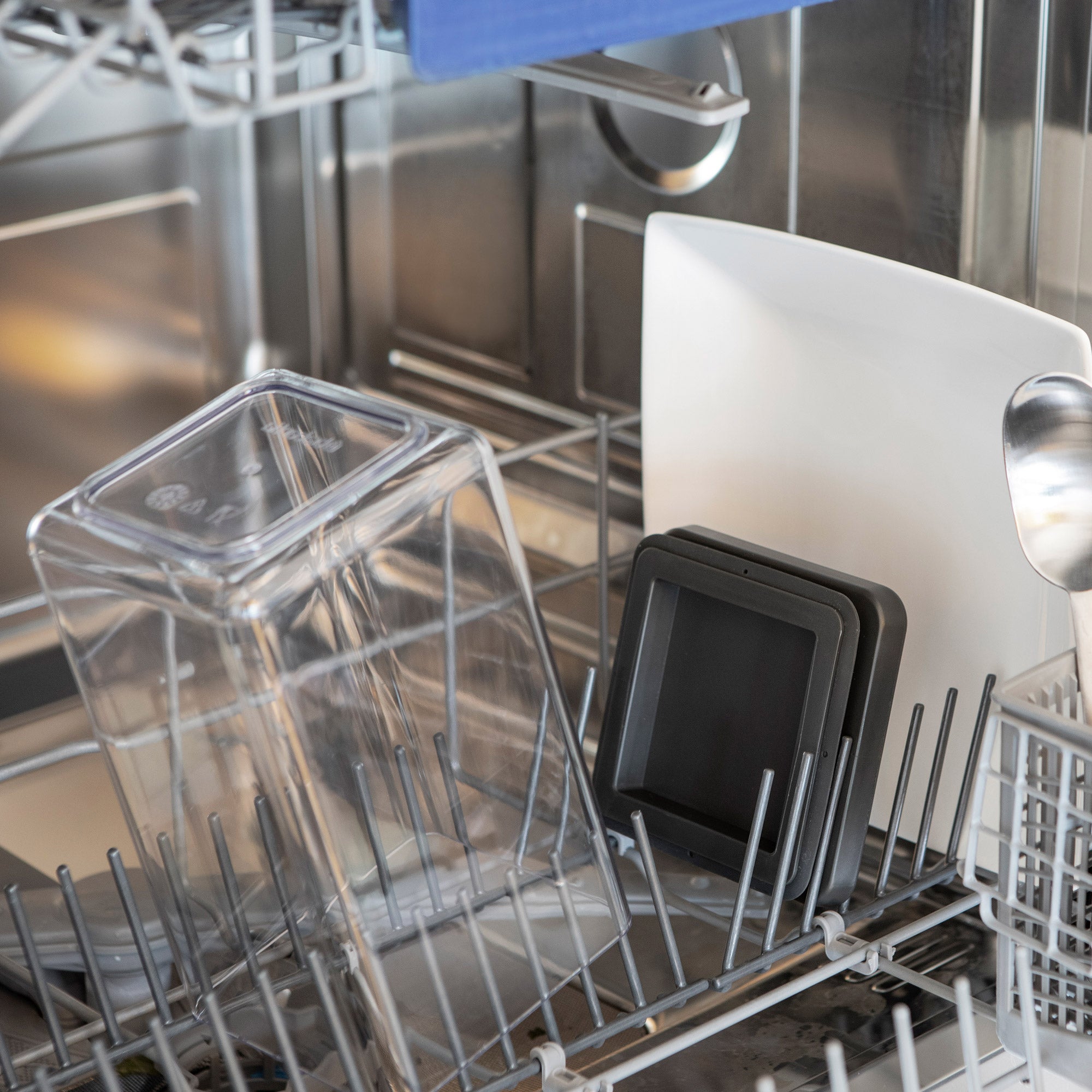 Brabantia Stackable Square Canister 1.6L Dark Grey Lid