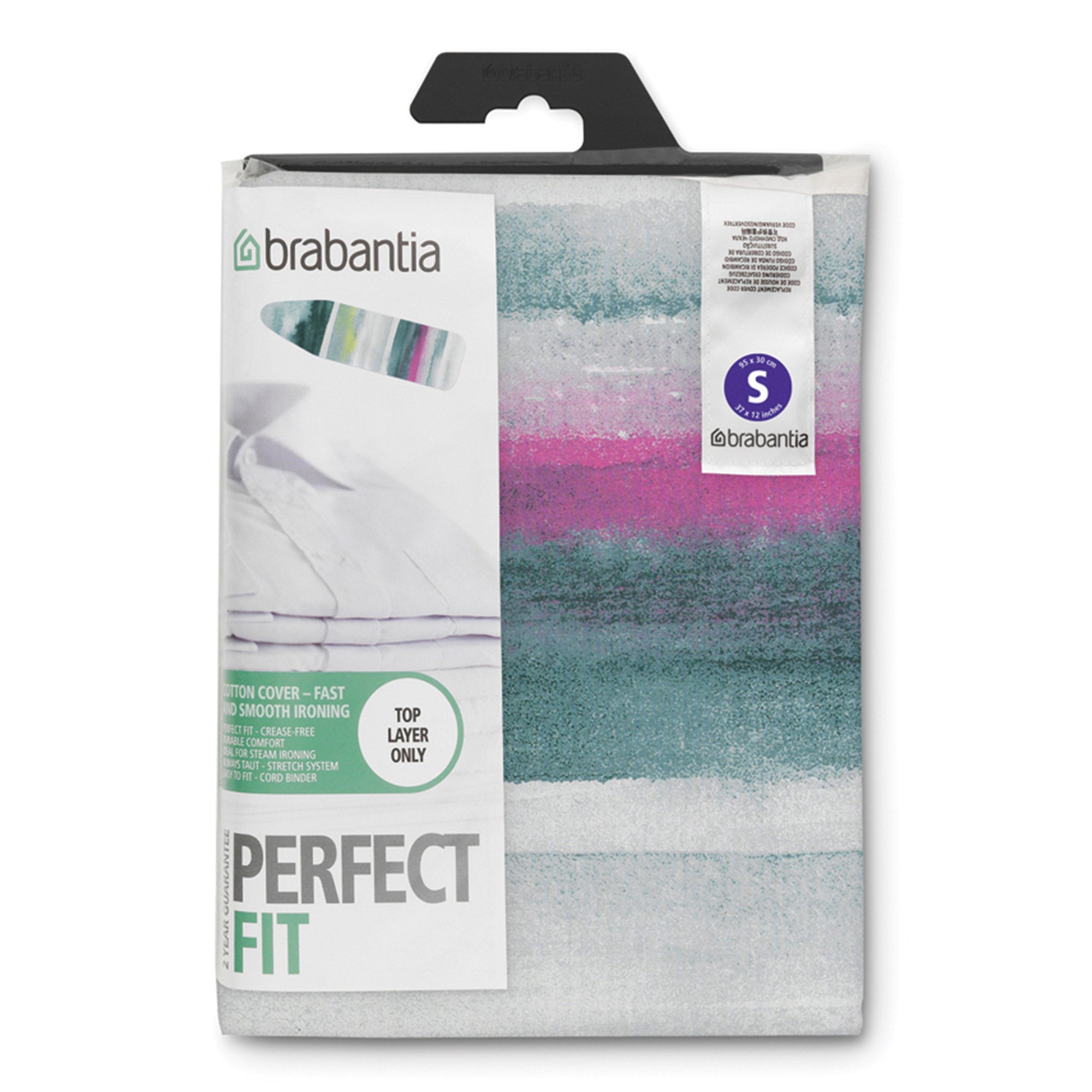 Brabantia Ironing Table Replacement Cover 95 x 30cm (S) with 2mm Foam Underlay (top layer only) Morning Breeze