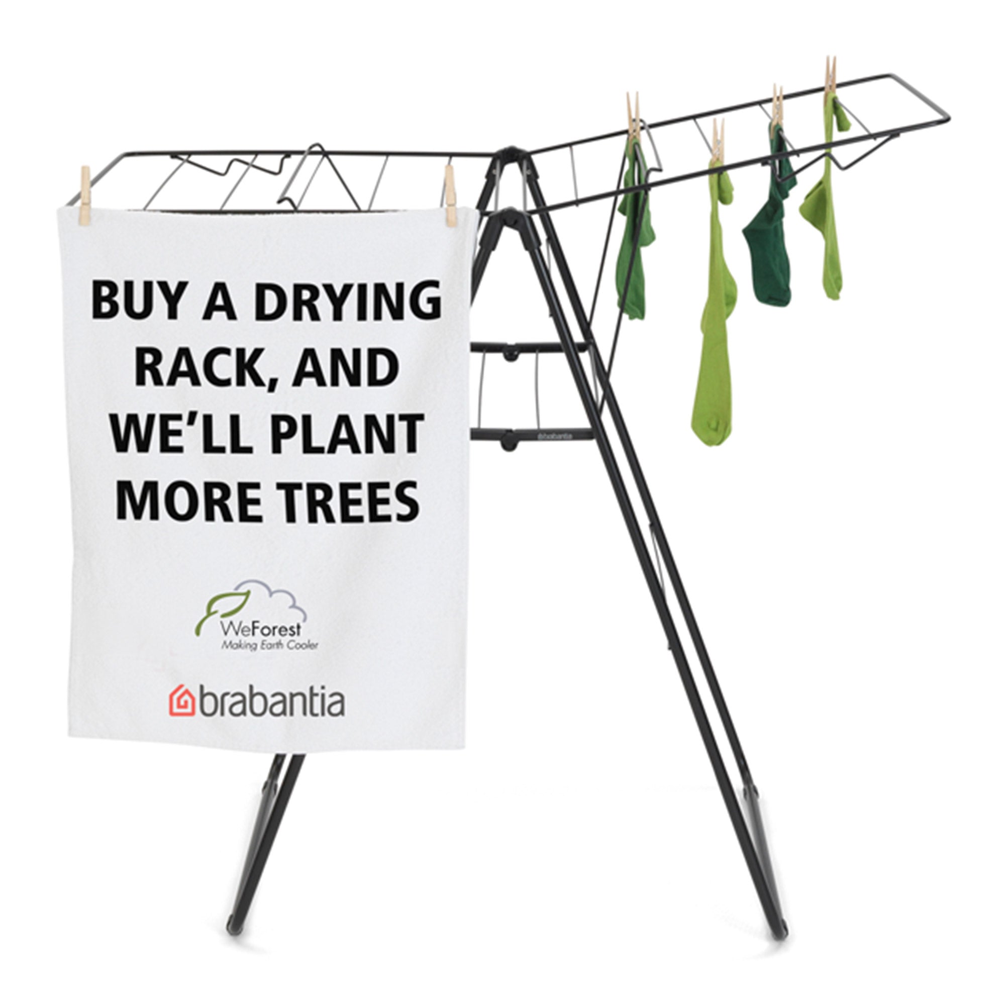 Brabantia HangOn Drying Rack 15 Meters Matt Black