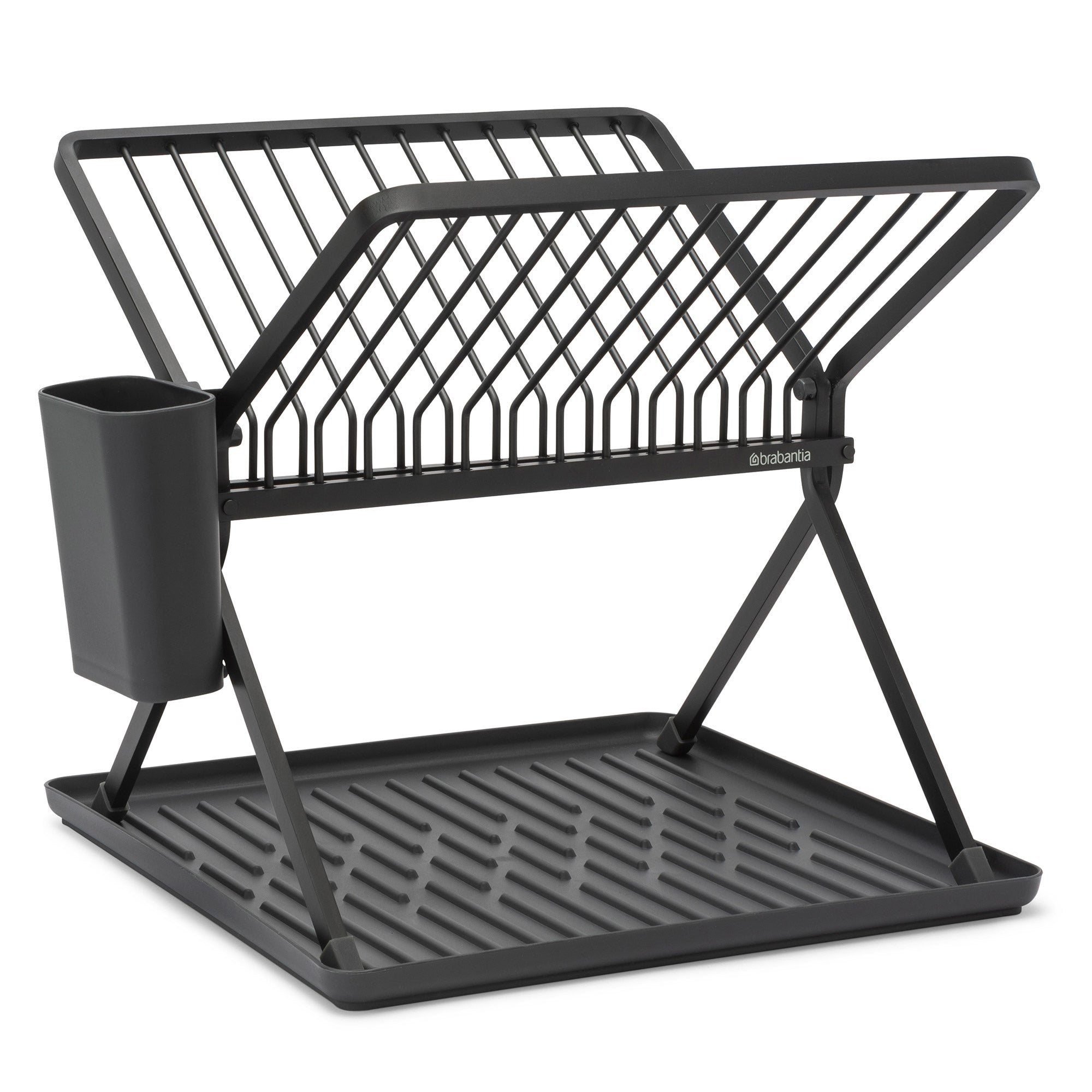 Brabantia Foldable Dish Drying Rack Dark Grey