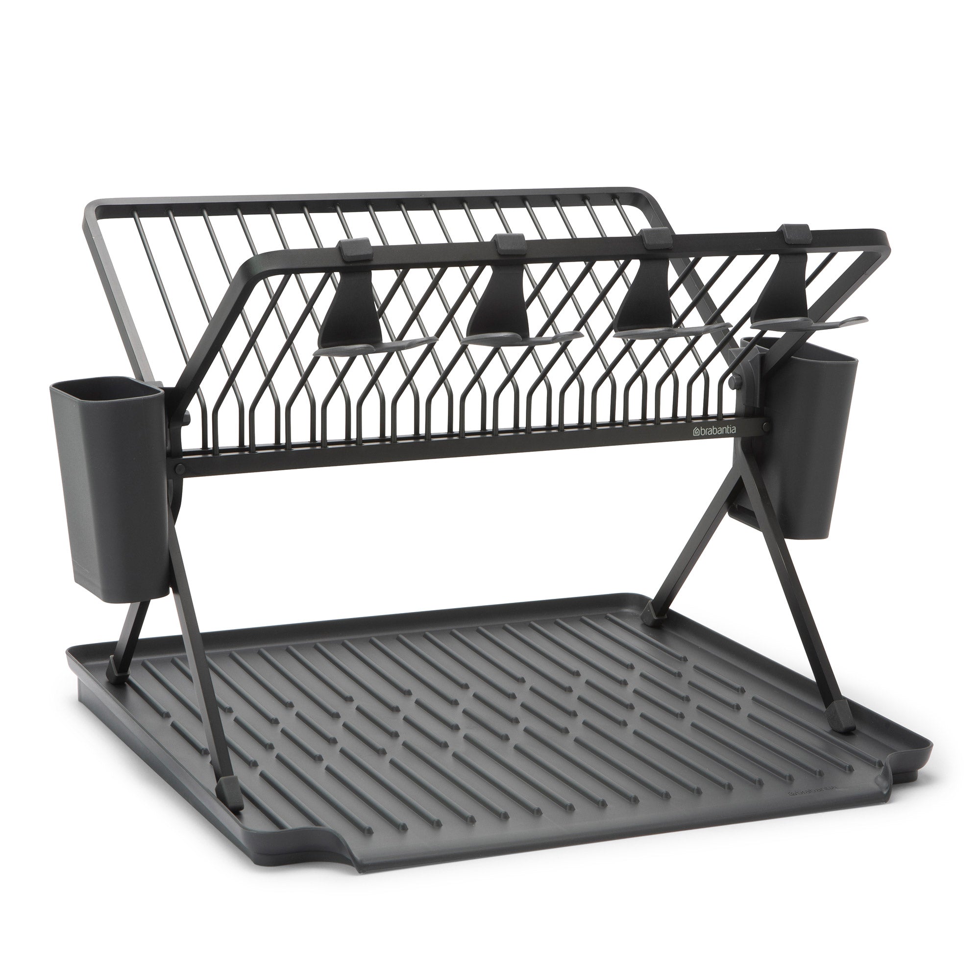 Brabantia Foldable Dish Drying Rack Large Dark Grey
