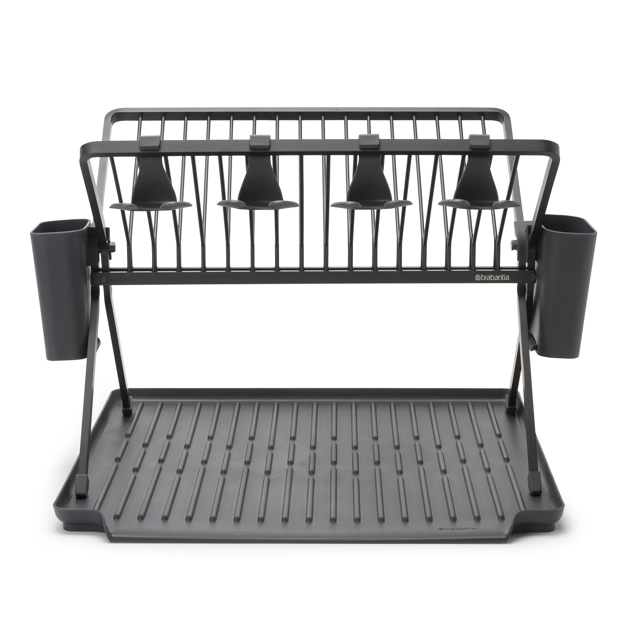 Brabantia Foldable Dish Drying Rack Large Dark Grey