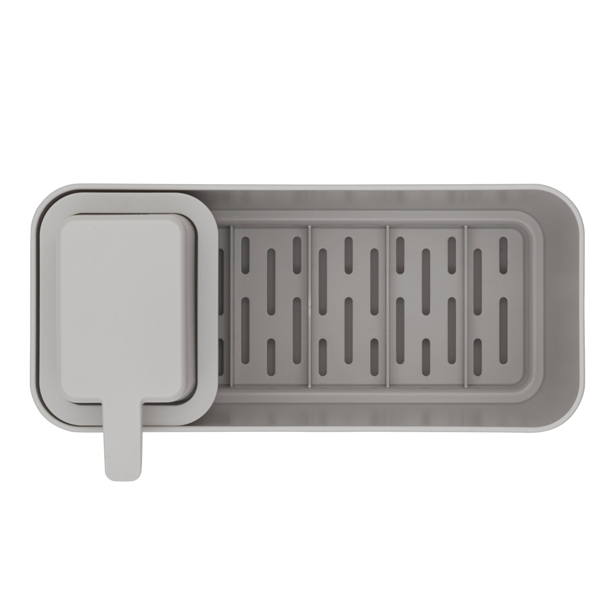 Brabantia Sink Organiser Set, Sink Organiser and Soap Dispenser Mid Grey