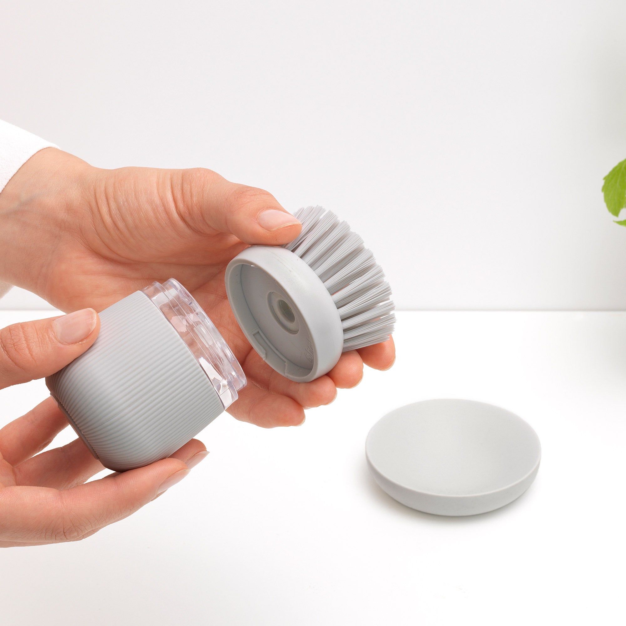 Brabantia Soap Dispensing Dish Brush Mid Grey