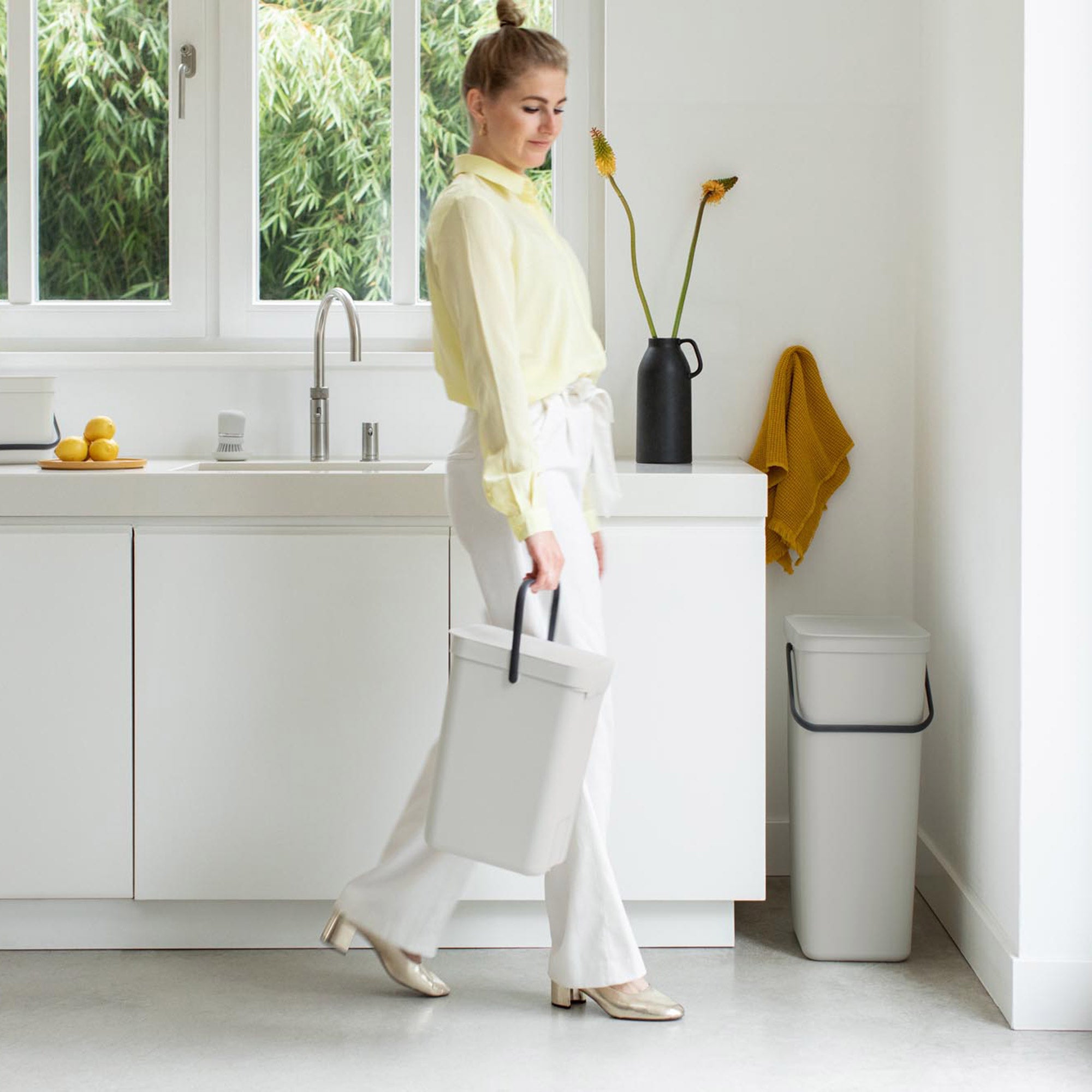 Brabantia Waste Bin Sort & Go 12L - Light Grey