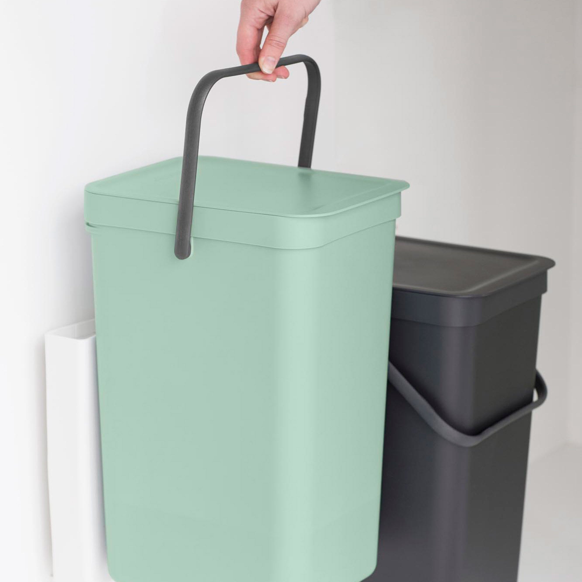 Brabantia Built-in Bin Sort & Go 2 x 16L - Jade / Grey