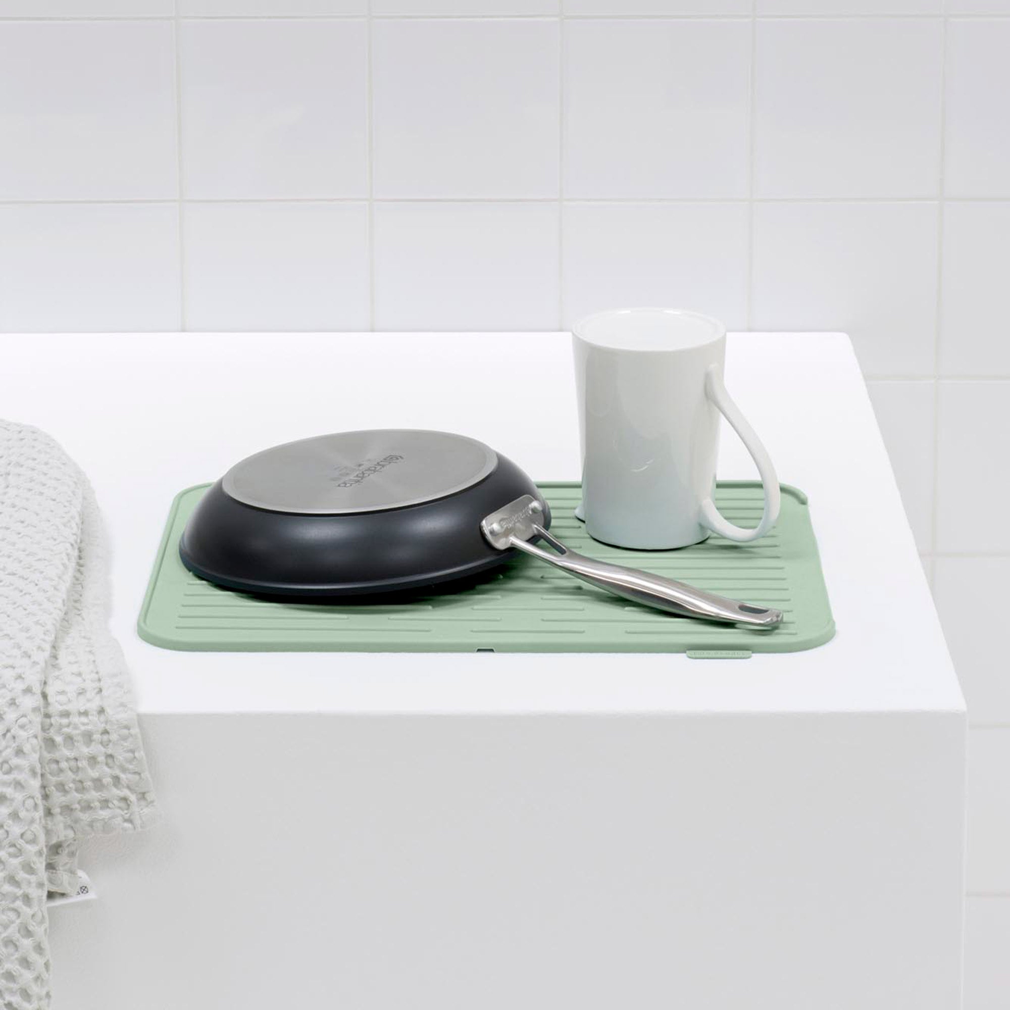 Brabantia Silicone Dish Drying Rack - Jade Green