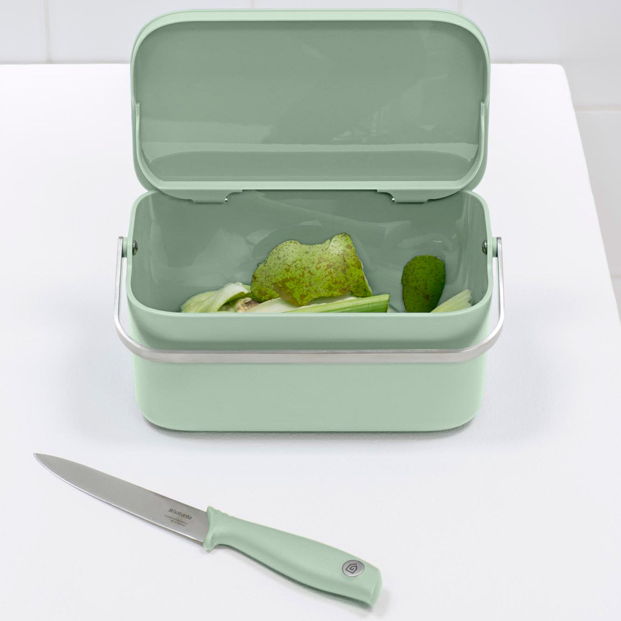 Brabantia Food Waste Caddy - Jade Green