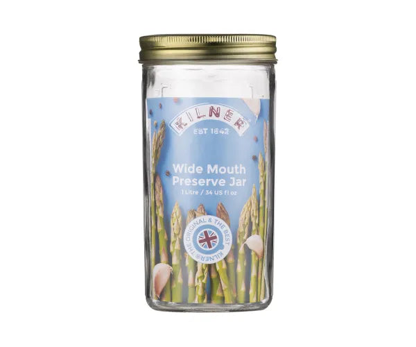 Kilner Wide Mouth Preserve Jar - 1 Litre