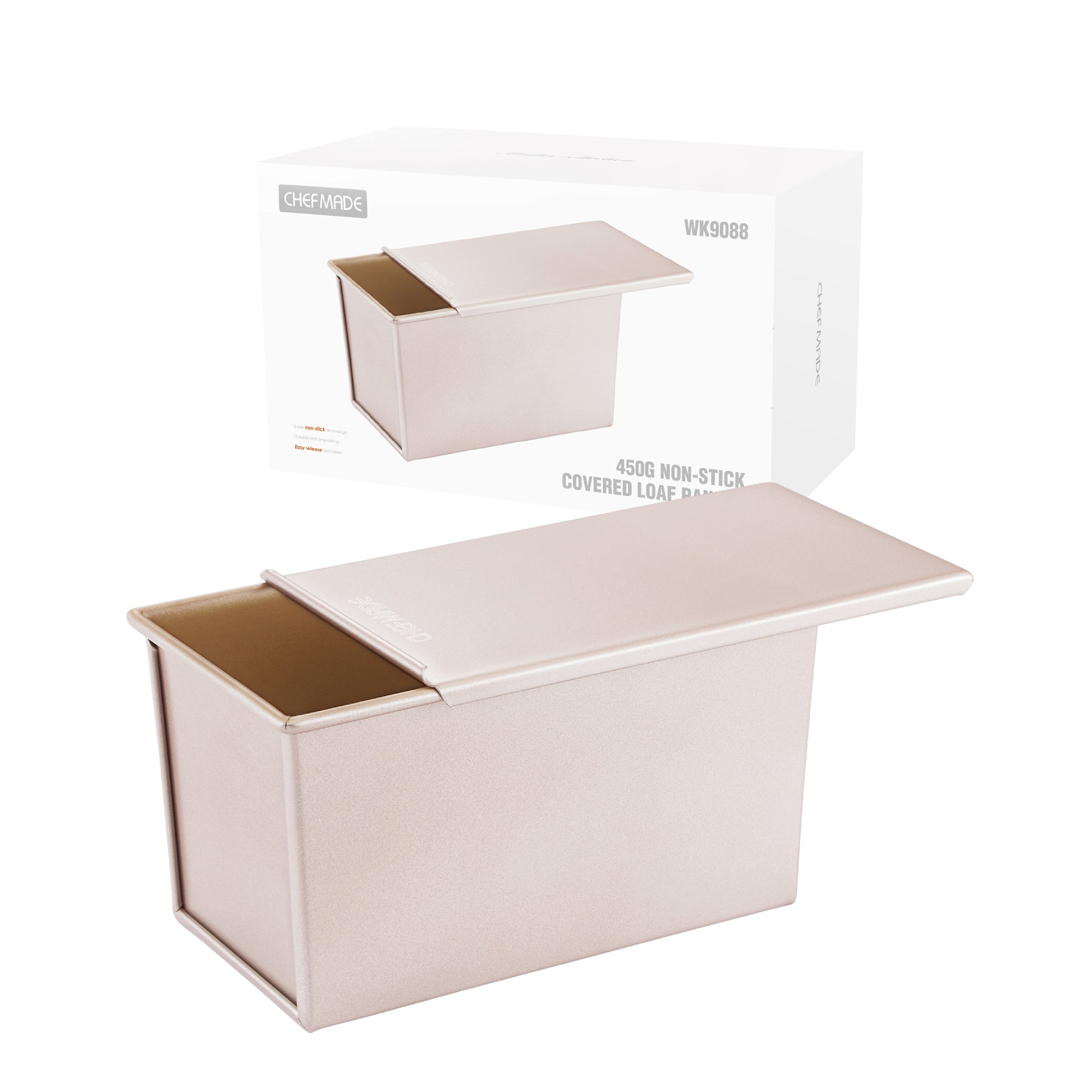 CHEFMADE Loaf Pan with Lid 450g 21cm (WK9088)