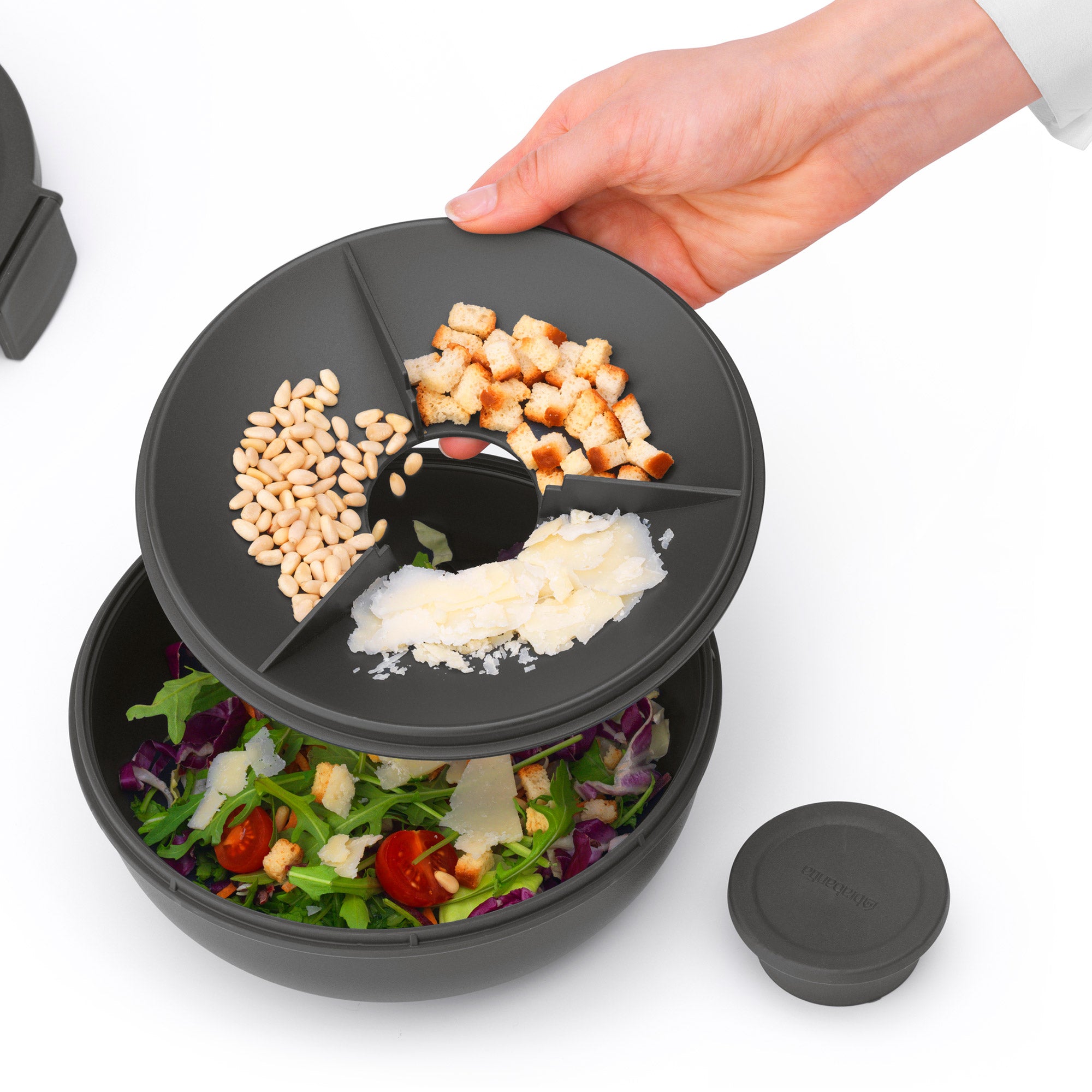 Brabantia Make & Take Salad Bowl 1.3L Dark Grey