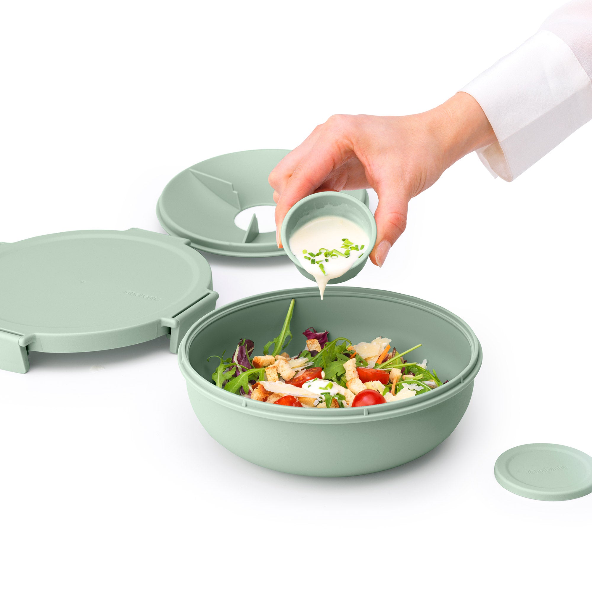 Brabantia Make & Take Salad Bowl 1.3L Jade Green