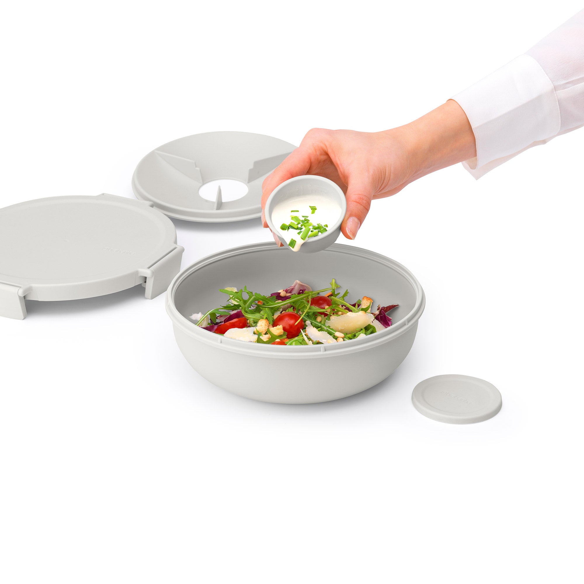 Brabantia Make & Take Salad Bowl 1.3L Light Grey