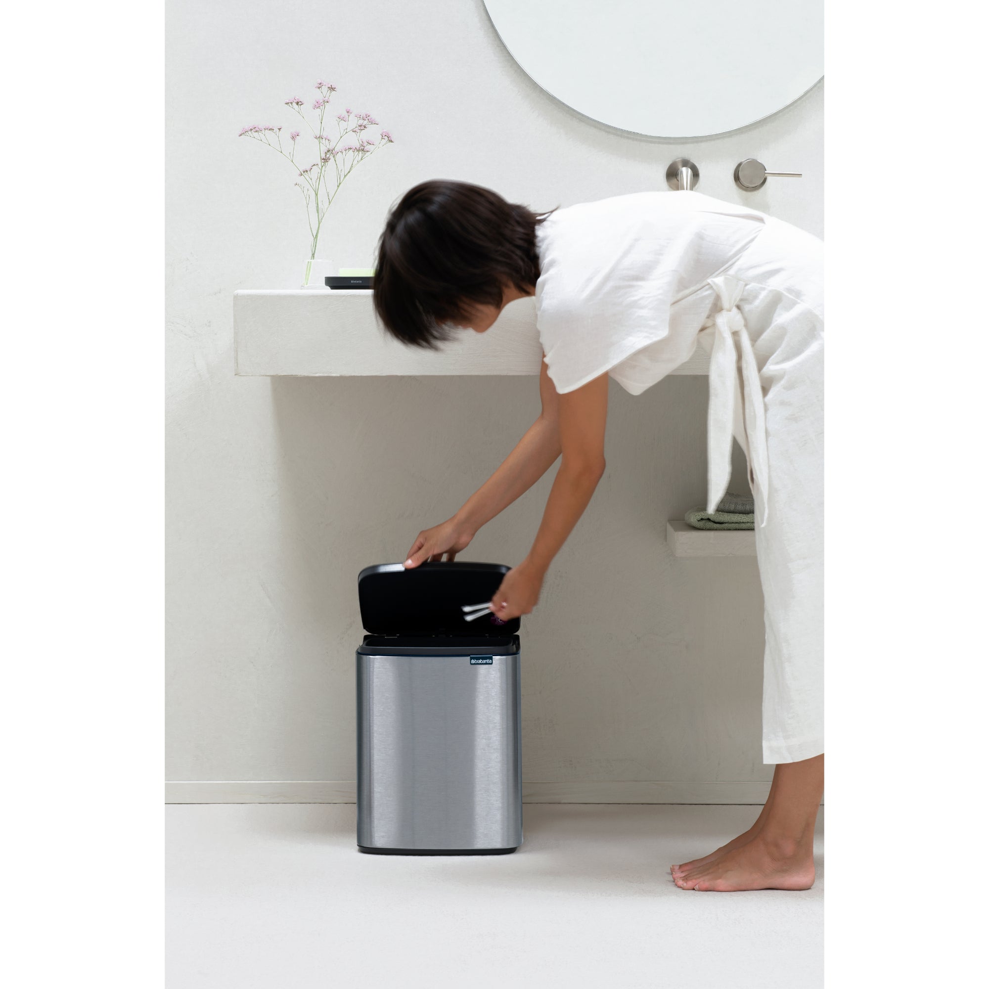 Brabantia BO Waste Bin 12L Matt Steel FPP
